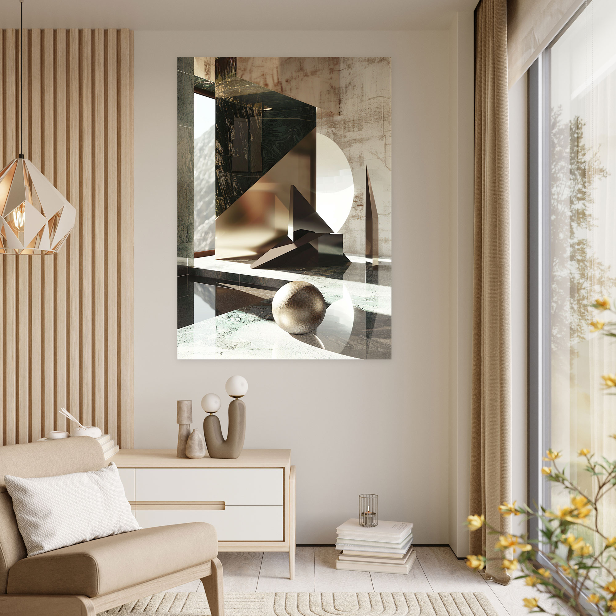 Suprematism Futuristic Wall Art - Suprematism, Suprematism, Modern, Metallic Accents