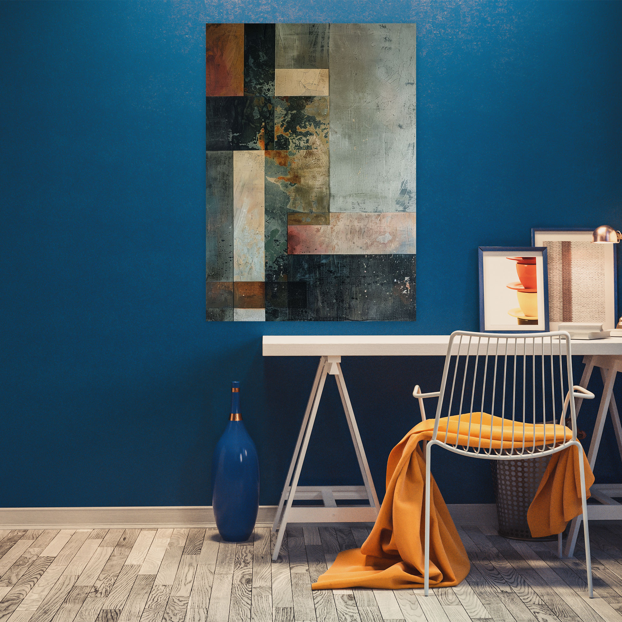 Suprematism Abstract Canvas Print - Suprematism, Subtle Textures, Wall Decoration, Wall Art