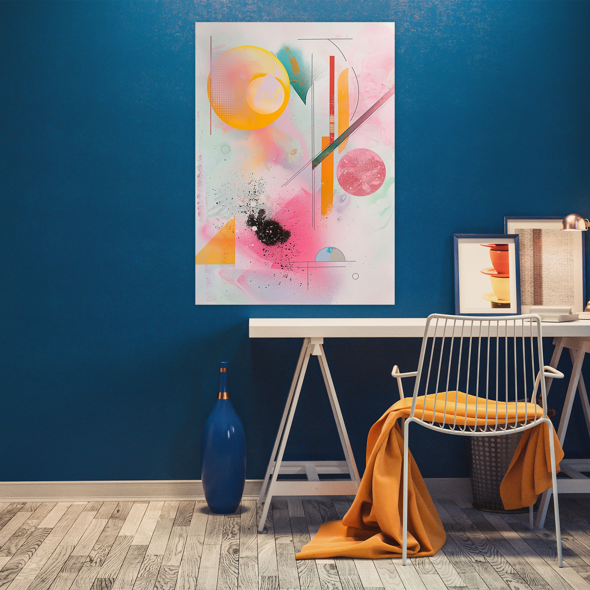 Suprematism Whimsical Wall Art - Suprematism, Dreamy, Home Decoration, Pastel Colors