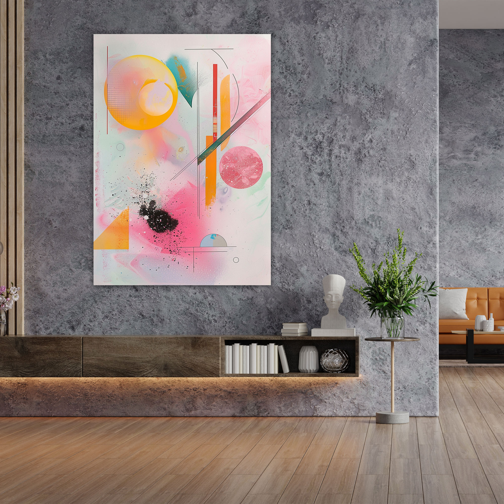 Suprematism Whimsical Wall Art - Suprematism, Dreamy, Home Decoration, Pastel Colors