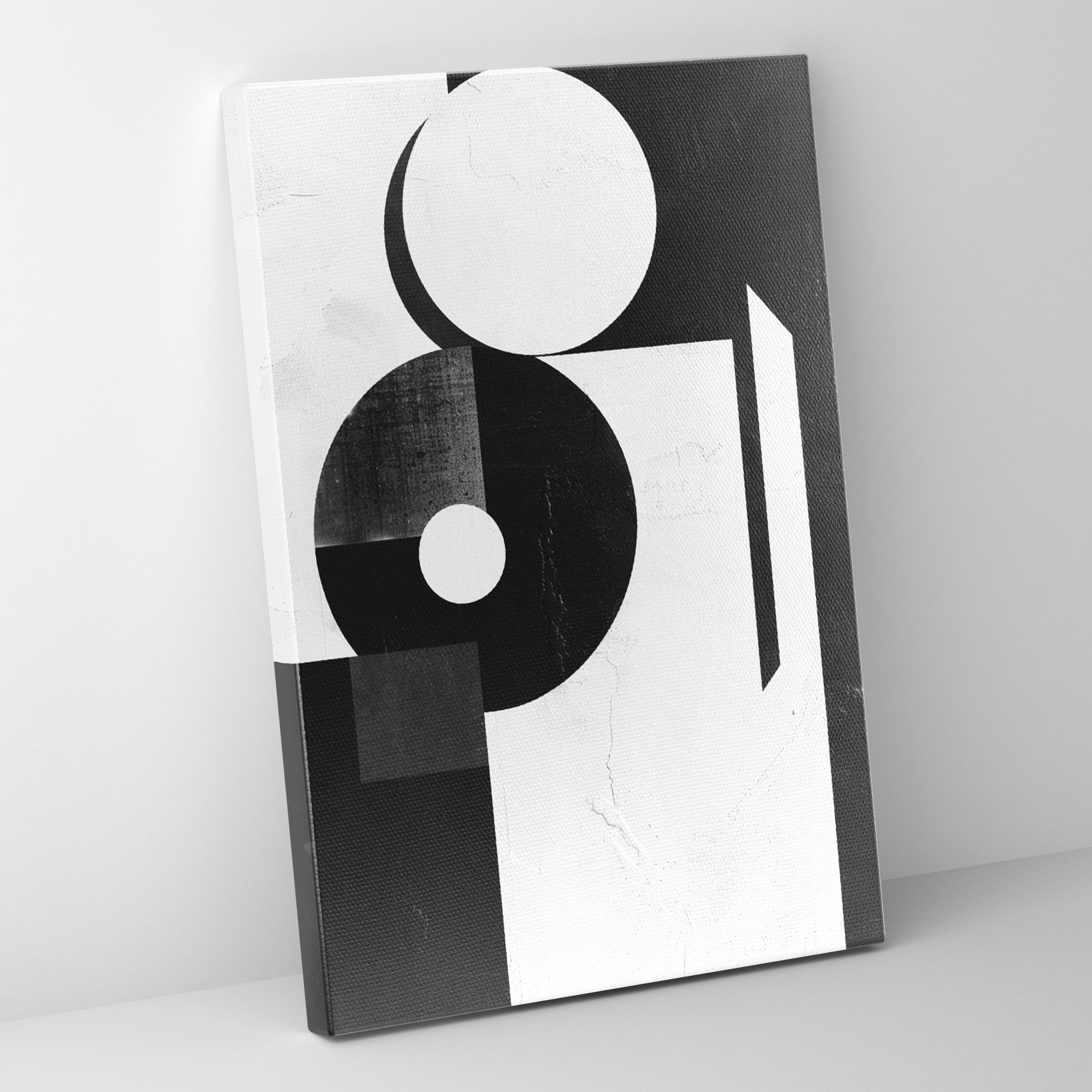 Overlapping Shapes Canvas Print In Suprematism Style - Suprematism, Abstract Art, Home Decoration, Wall Decoration