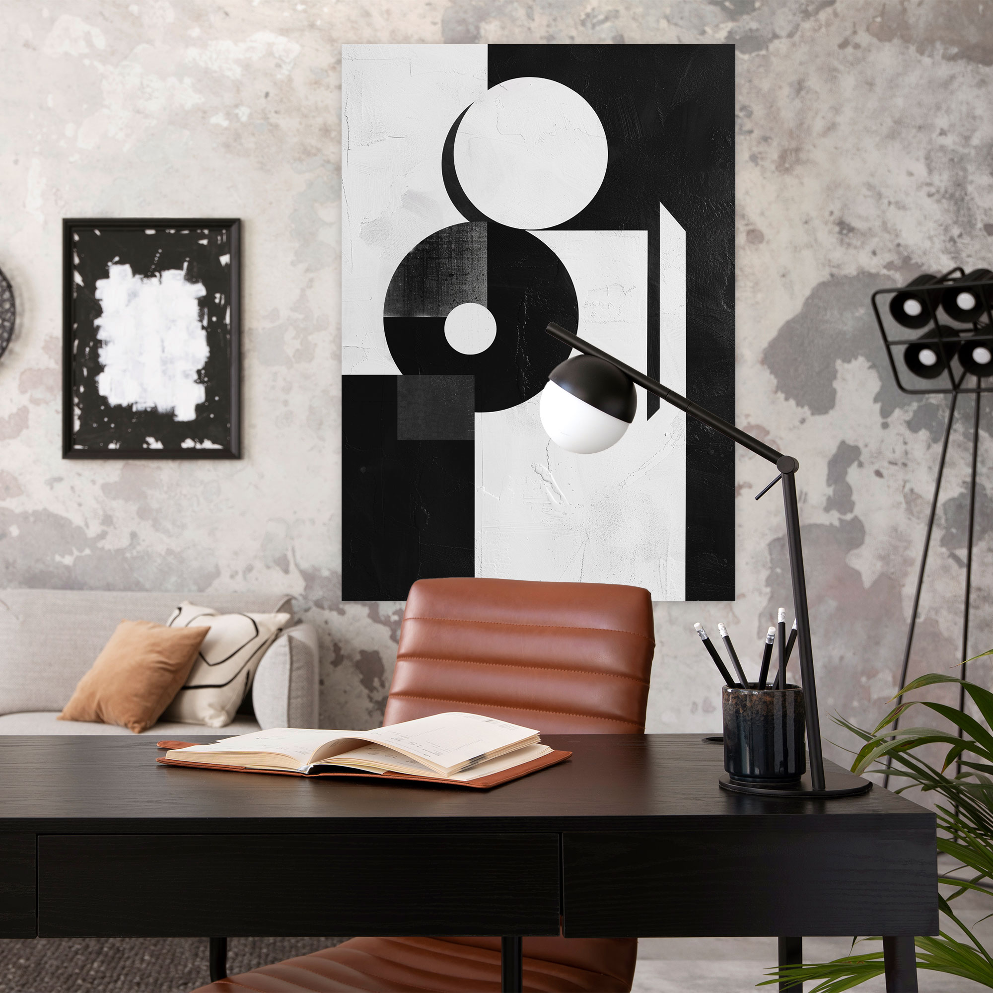 Overlapping Shapes Canvas Print In Suprematism Style - Suprematism, Abstract Art, Home Decoration, Wall Decoration