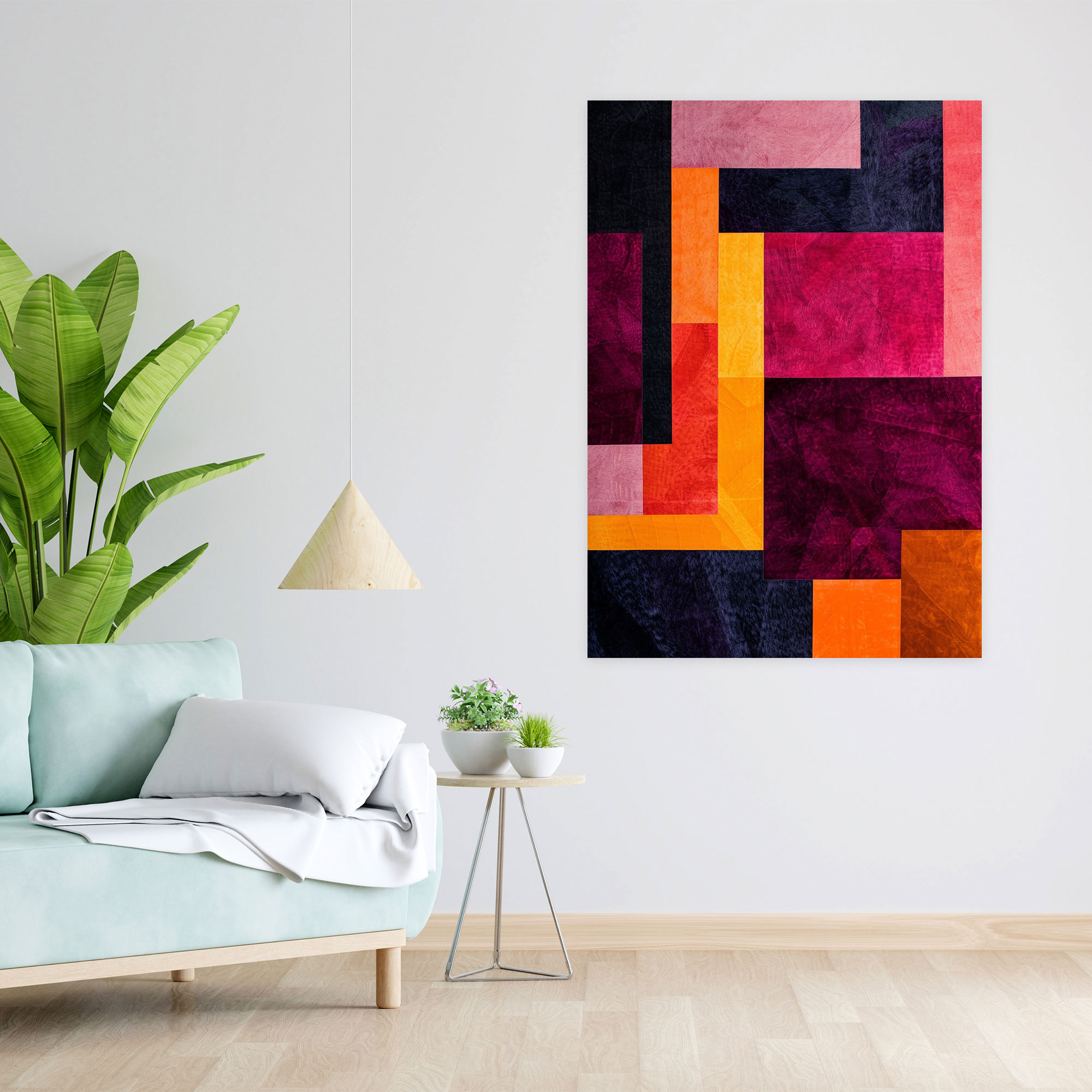 Suprematism Vibrant Color Blocks Wall Decoration - Suprematism, Home Decoration, Wall Decoration, Suprematism