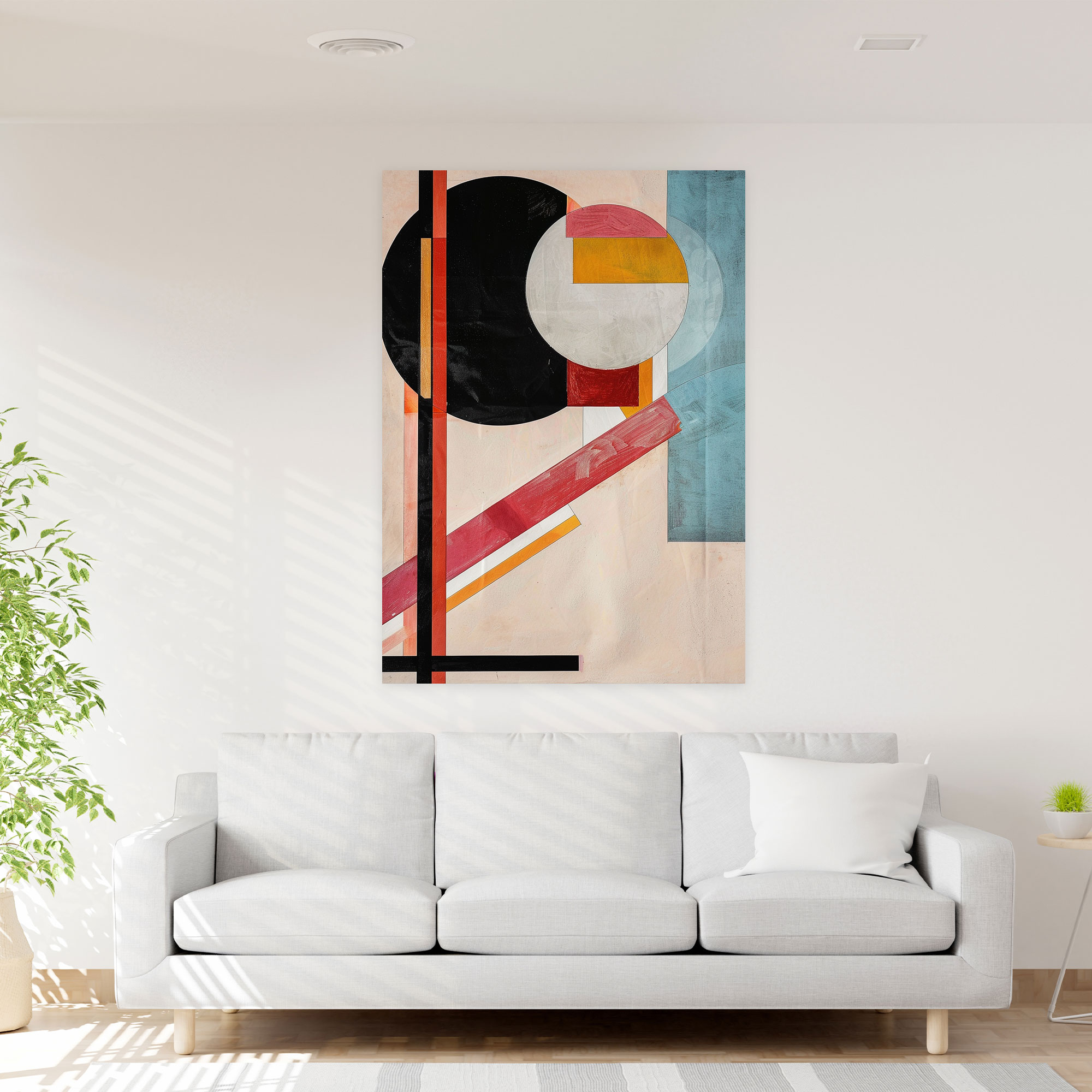 Suprematism Overlapping Shapes Canvas Print - Suprematism, Home Decoration, Suprematism, Wall Art