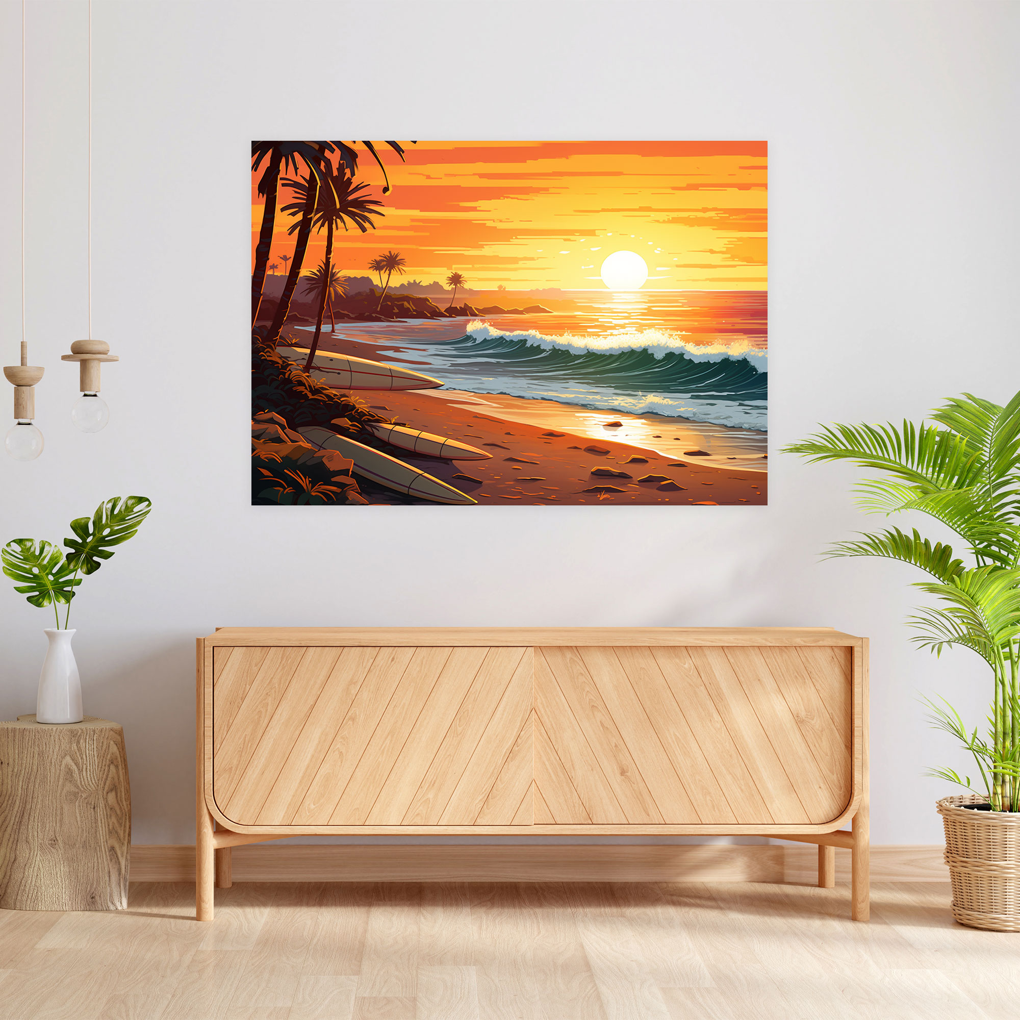 Retro Surfboards Canvas Print - Surf, Retro Surfboards, Canvas Print, Canvas Wall Art