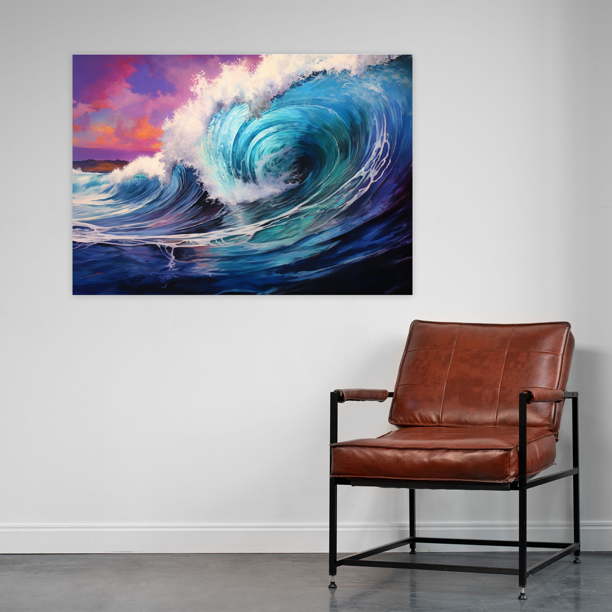 Energetic Waves Wall Art - Surf, Home Decoration, Wall Art, Vibrant Colors