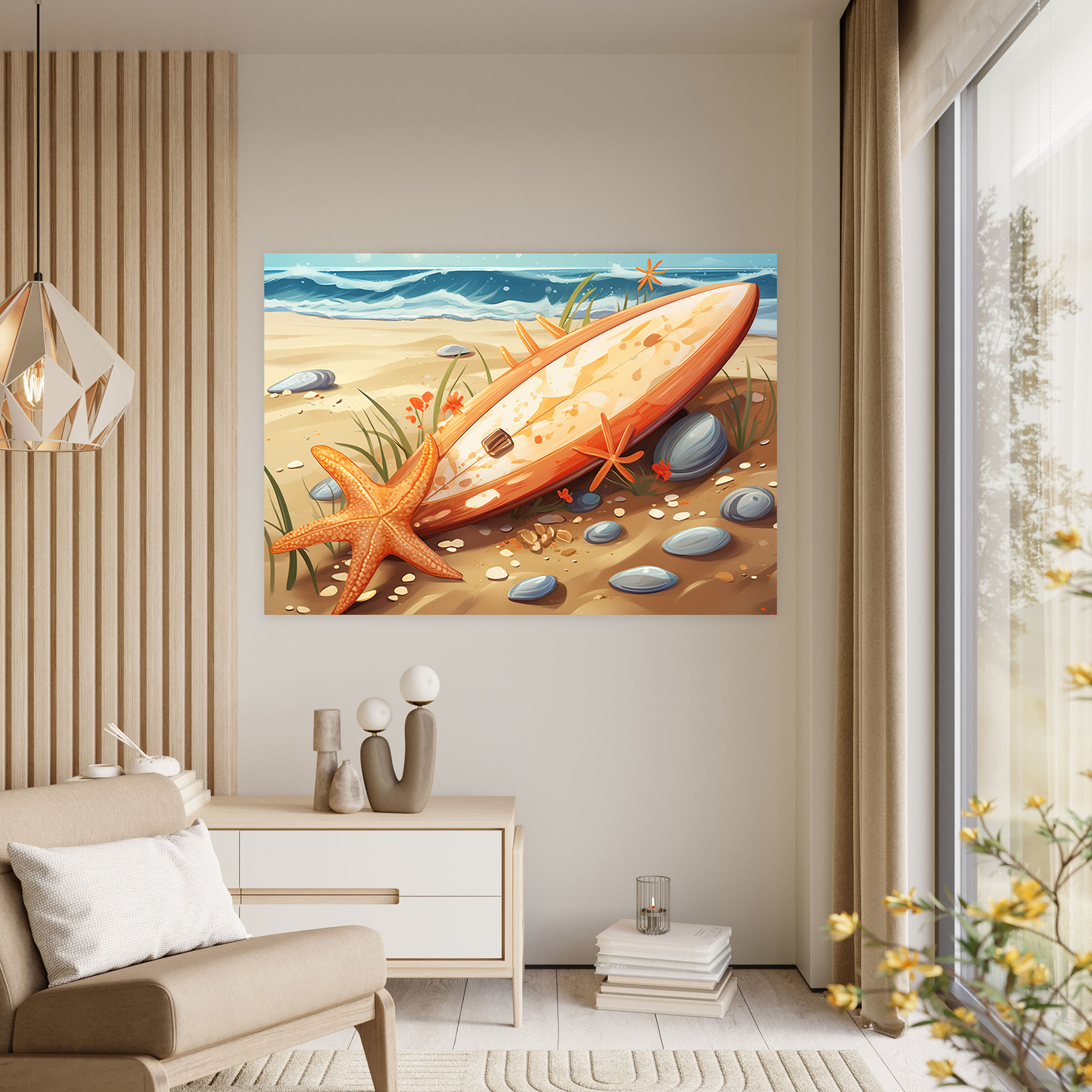 Beachside Surfboard Wall Art - Surf, Surf, Canvas, Canvas Wall Art