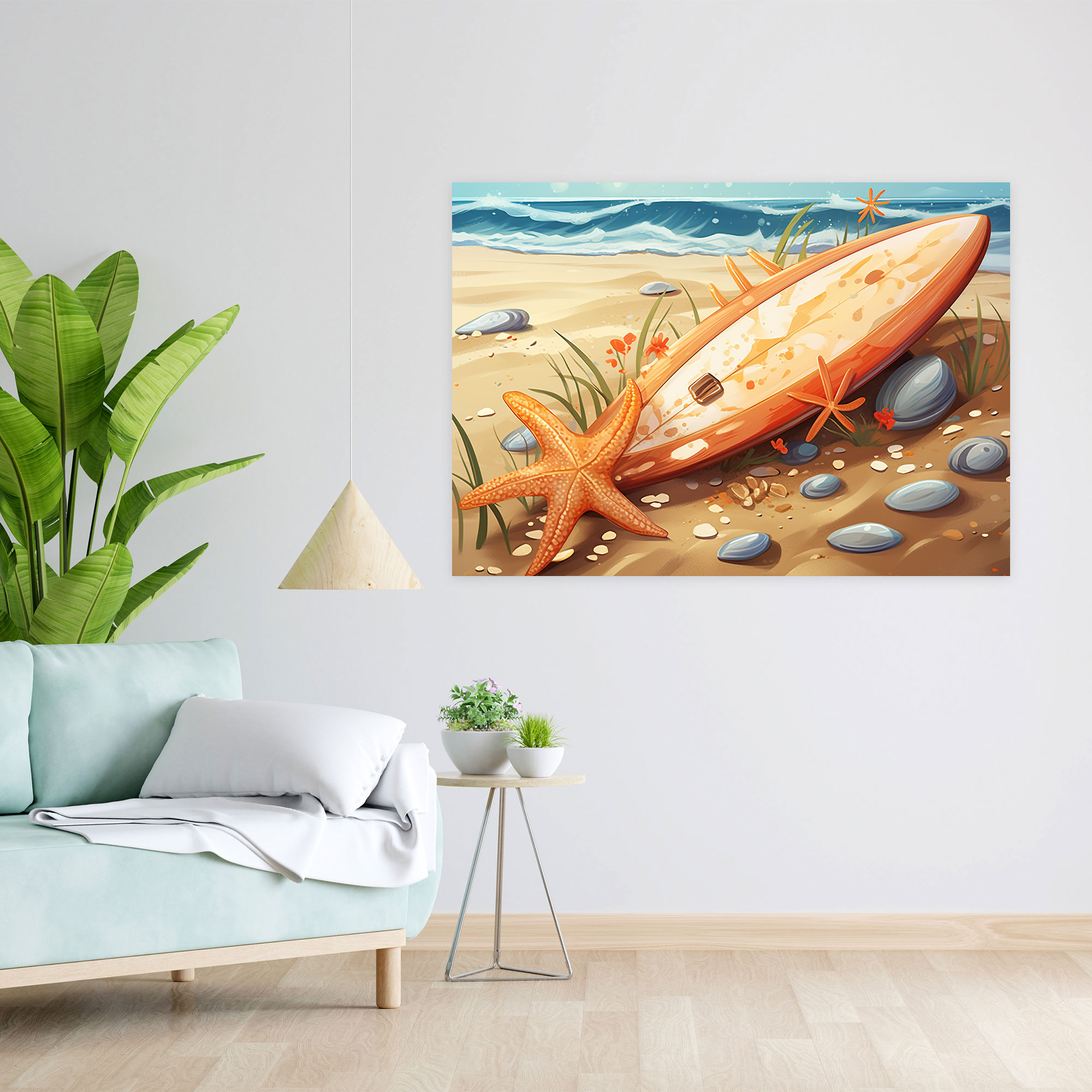 Beachside Surfboard Wall Art - Surf, Surf, Canvas, Canvas Wall Art