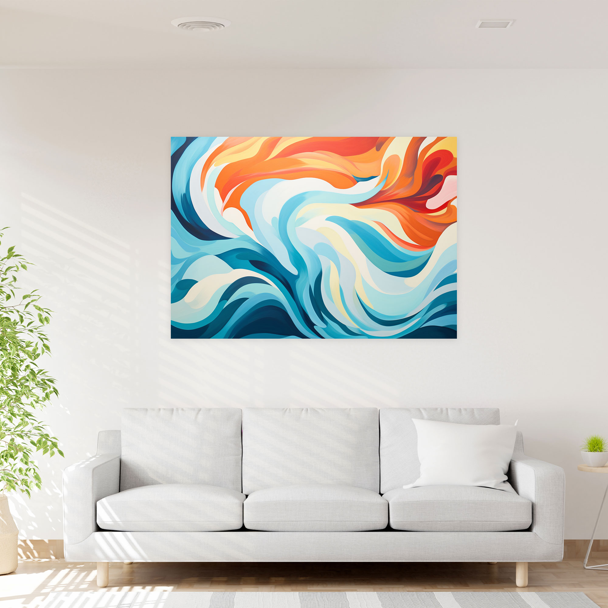 Abstract Surf Canvas Print - Surf, Home Decoration, Surf, Canvas Wall Art