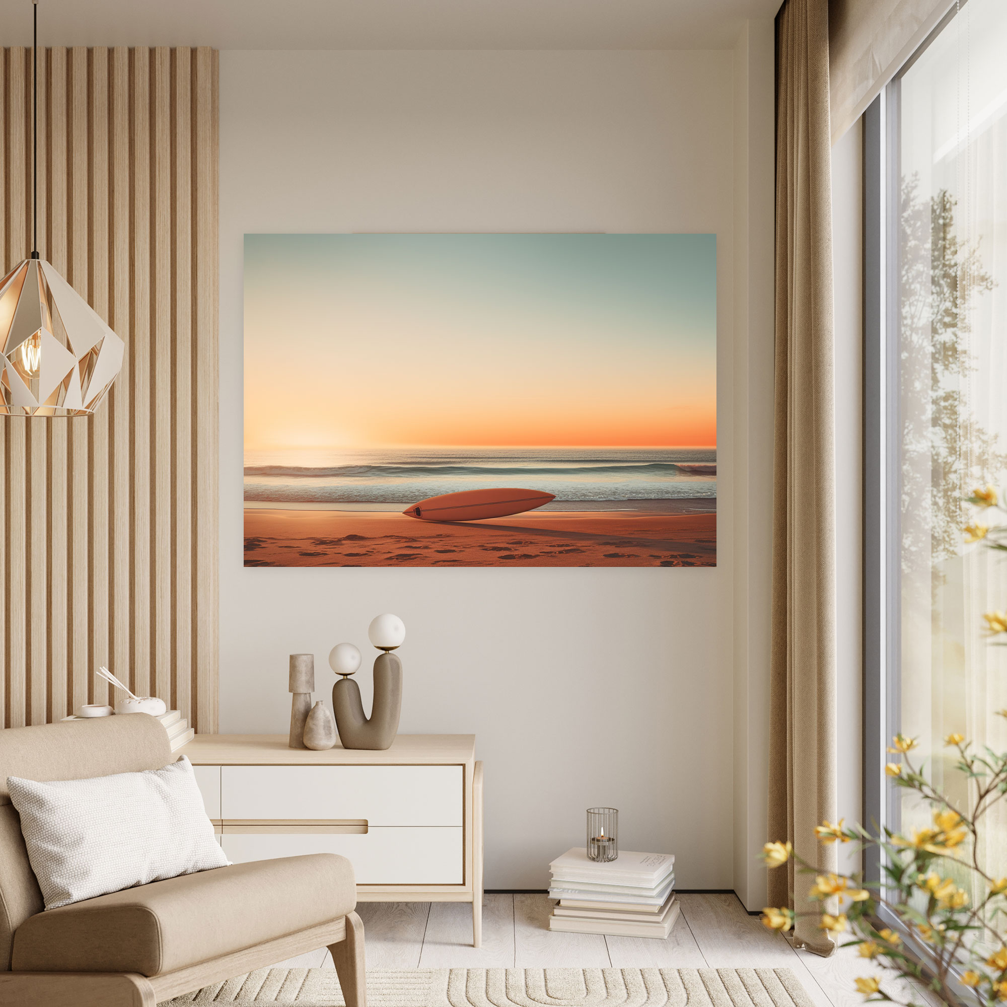 Minimalist Sörf Duvar Sanatı - Ev Dekorasyonu Kanvas Duvar Sanatı