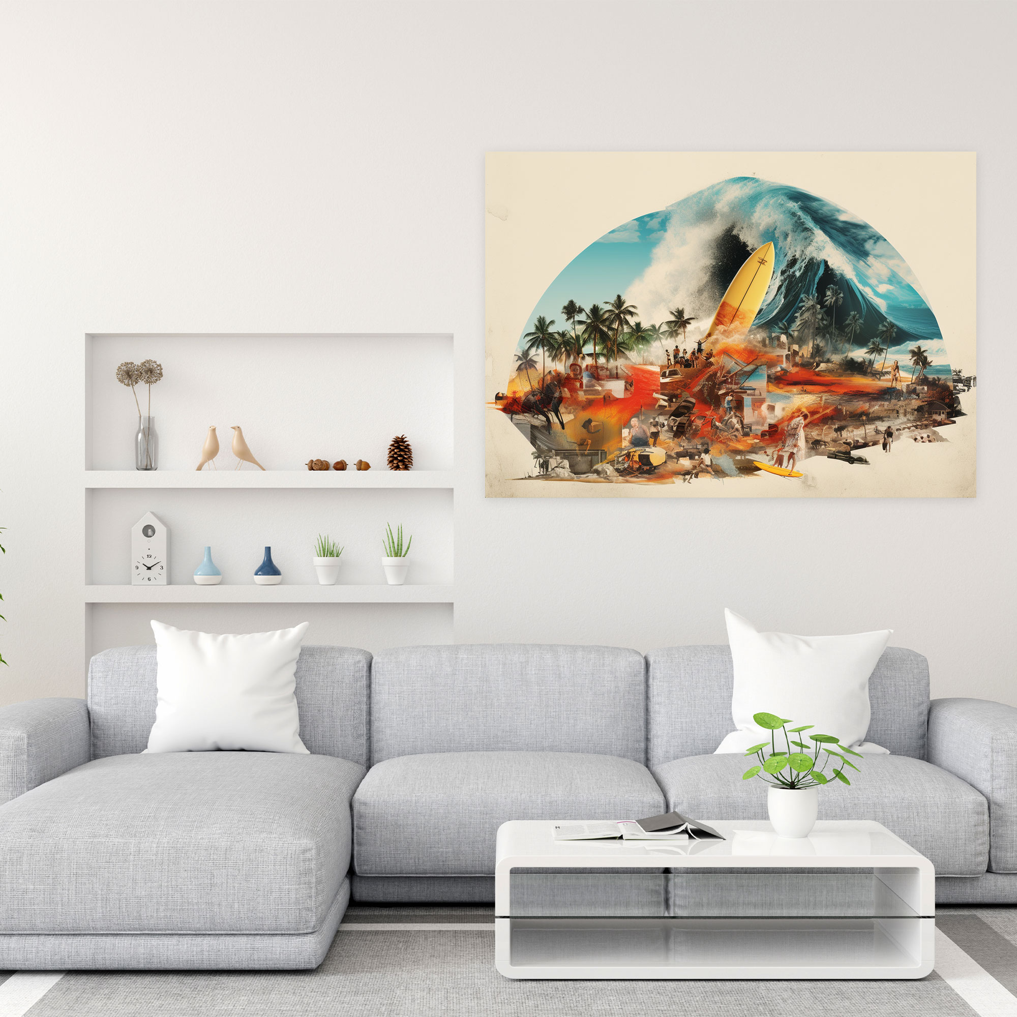 Dynamic Surf Collage Canvas Print - Surf, Canvas, Canvas Wall Art, Canvas Print