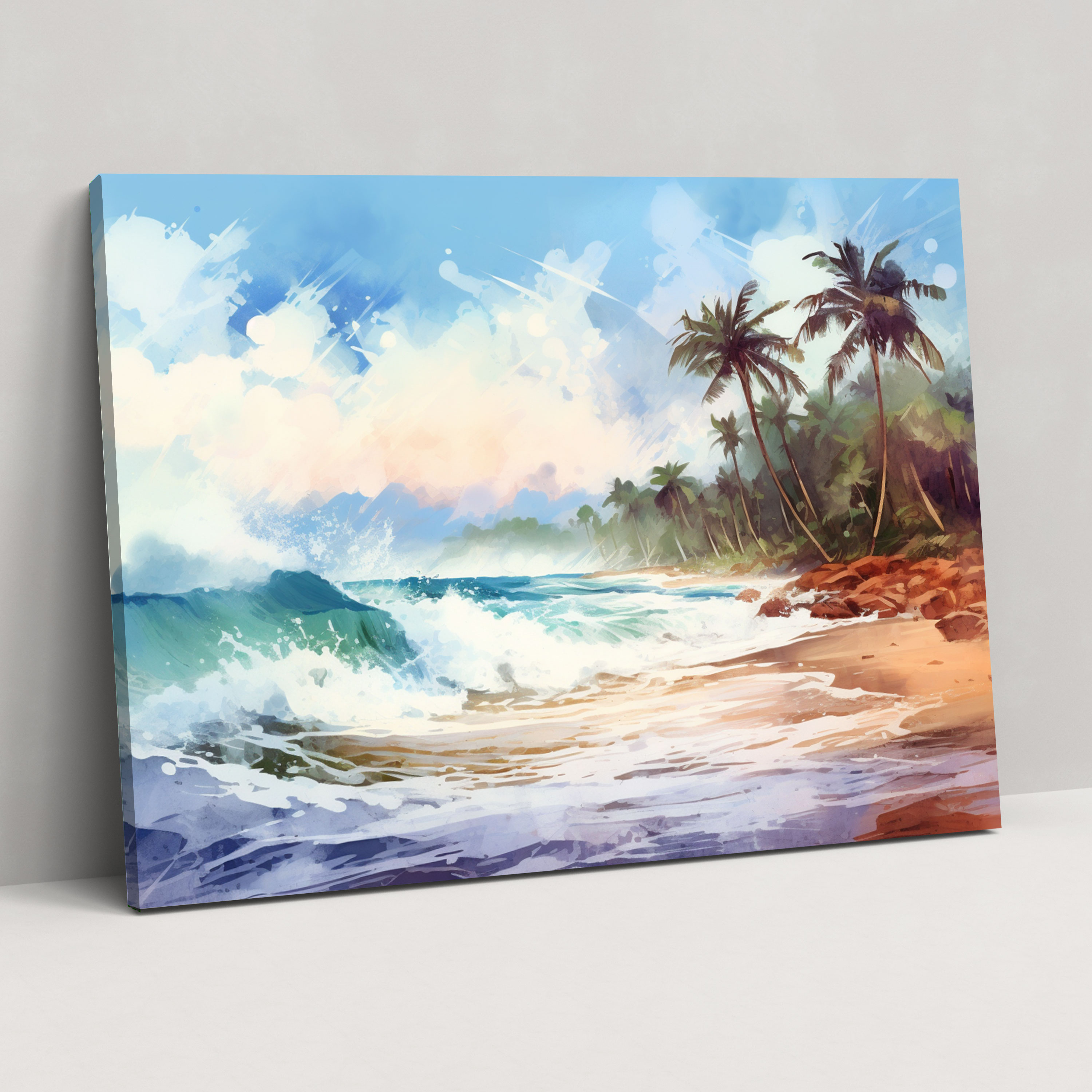 Surf Wall Art - Tropical Beach - Surf, Home Decoration, Surf, Canvas Wall Art