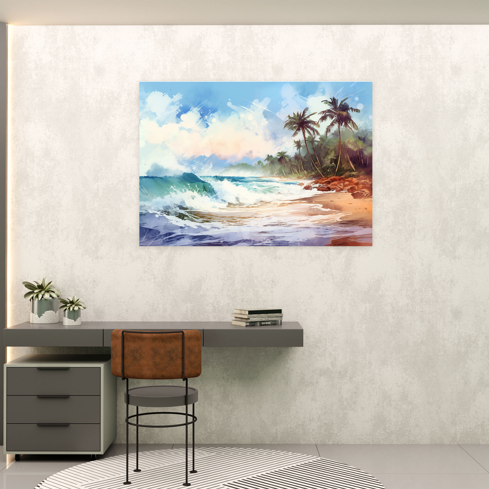 Surf Wall Art - Tropical Beach - Surf, Home Decoration, Surf, Canvas Wall Art