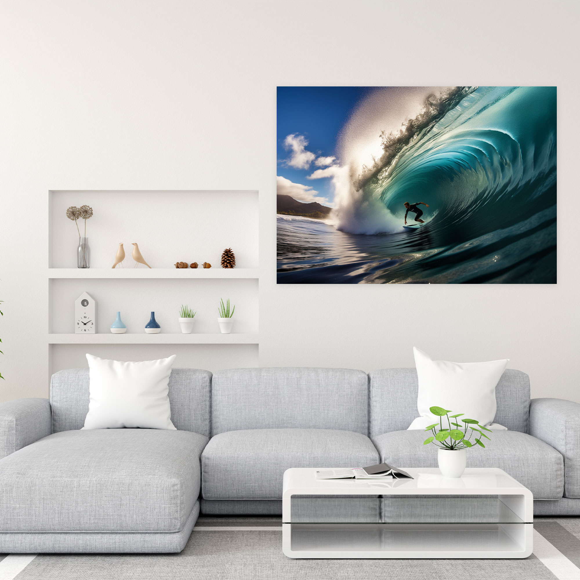 Surf Canvas Print - Action Shot - Surf, Wall Art, Canvas Wall Art, Home Decoration