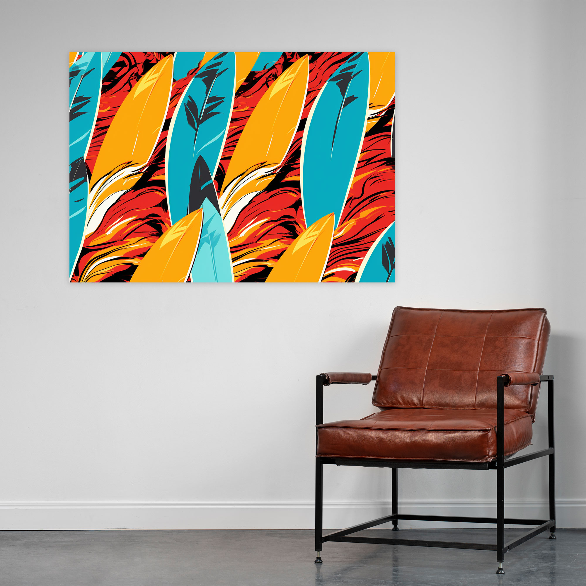 Surf Canvas Print - Pop Art Surfboard - Surf, Canvas Wall Art, Wall Decoration, Wall Art