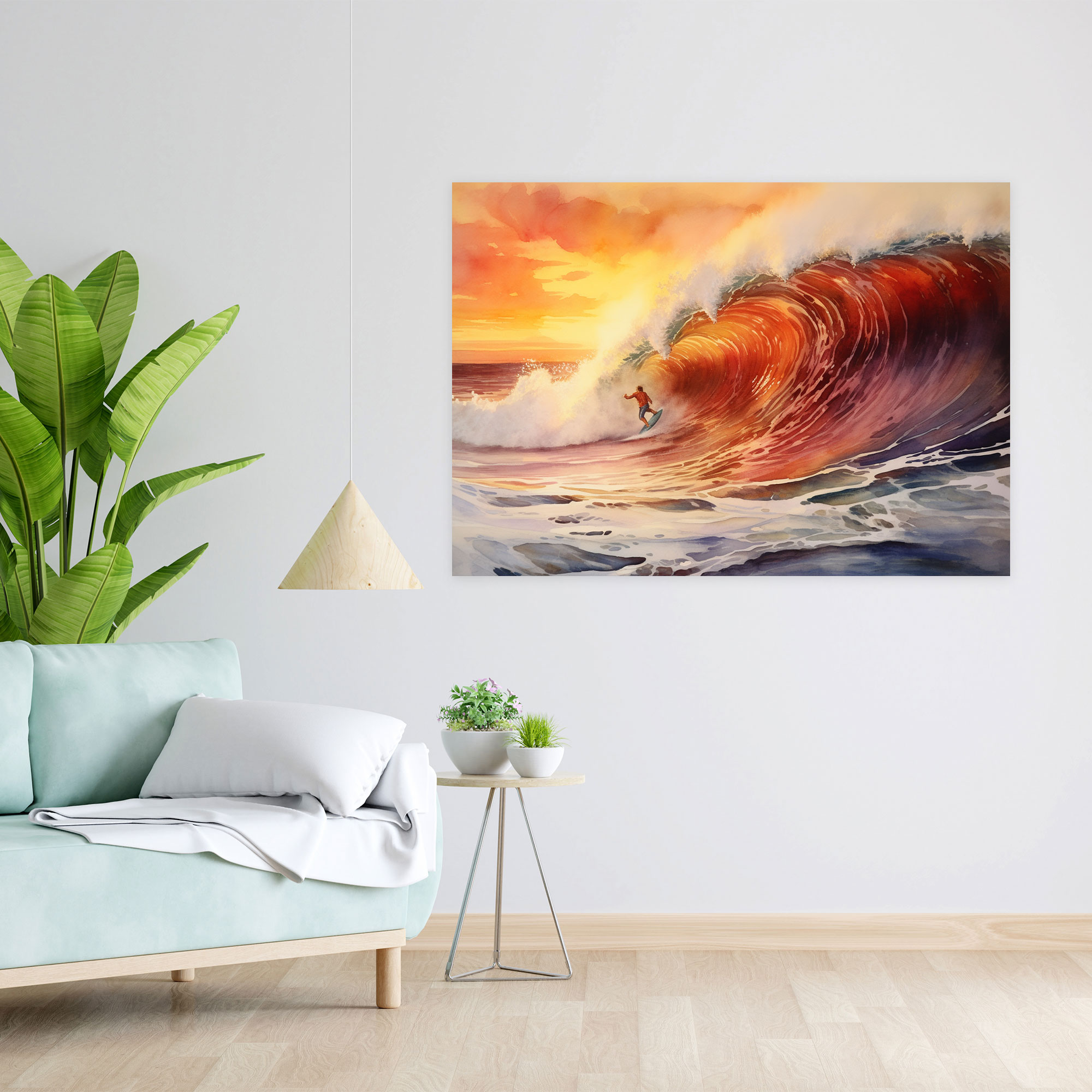 Surfer Sunset Wall Art - Surf, Sunset, Surf, Canvas Print
