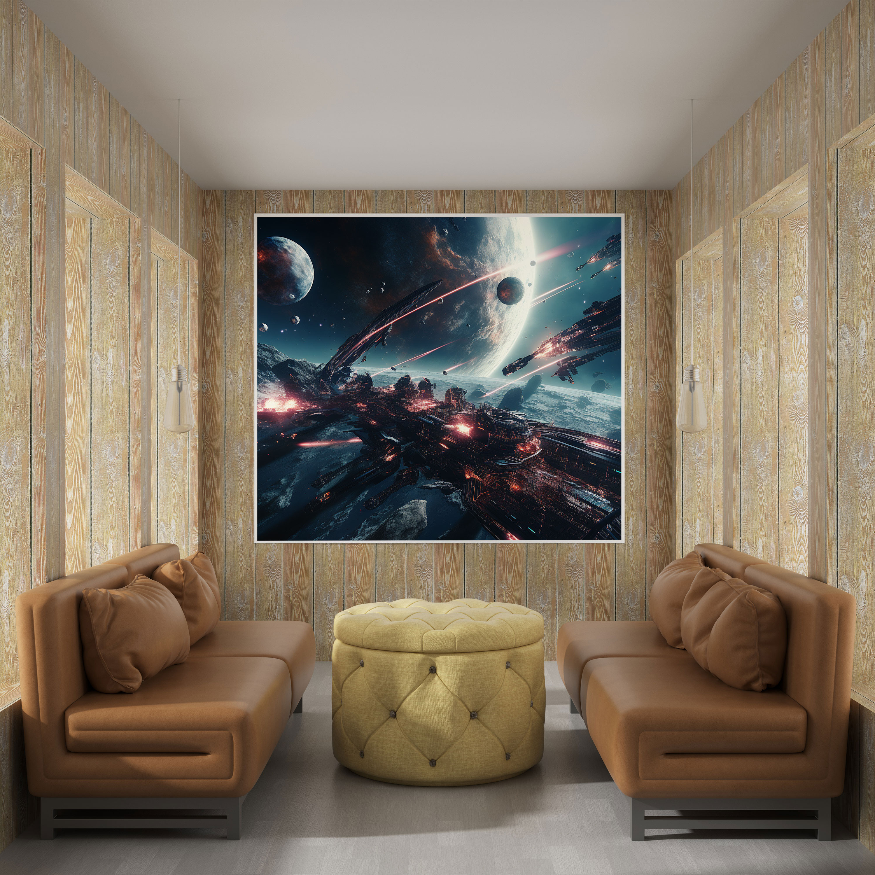 Star Wars Canvas Print - Futuristic Space Battle Wall Art - Star Wars, Wall Art, Wall Decoration, Star Wars