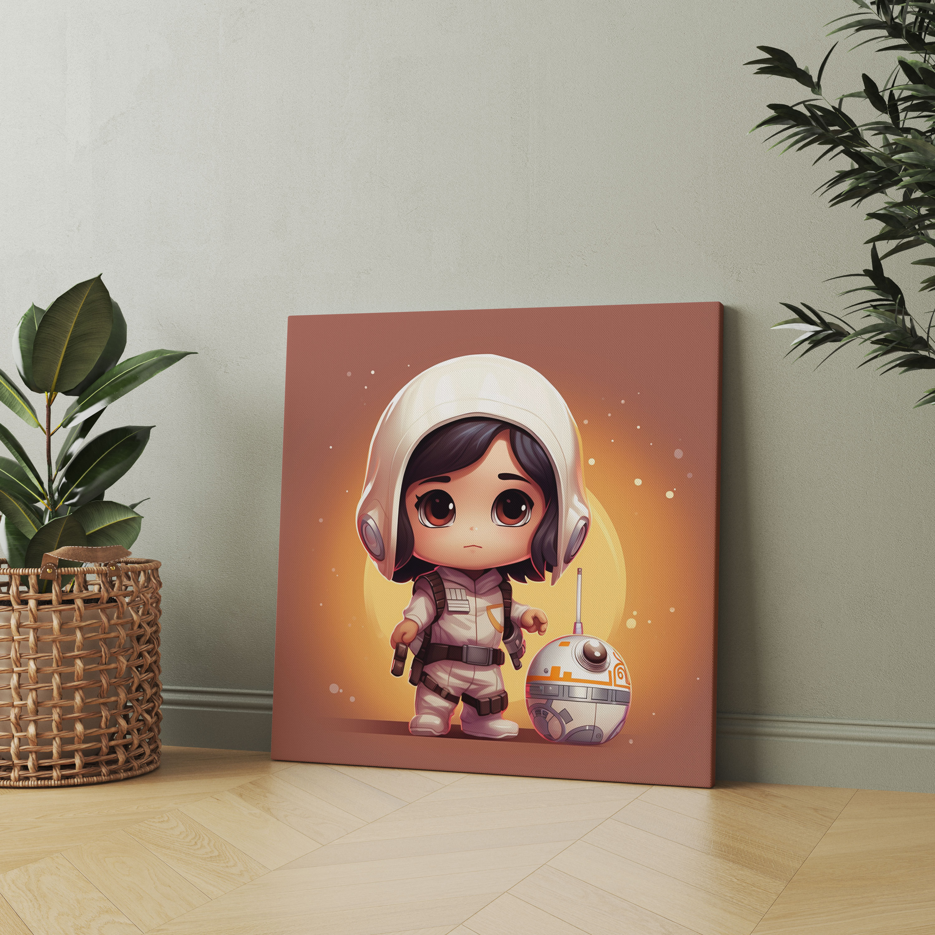 Star Wars Wall Decoration - Chibi Characters Canvas Print - Star Wars, Canvas Print, Yoda, Wall Art