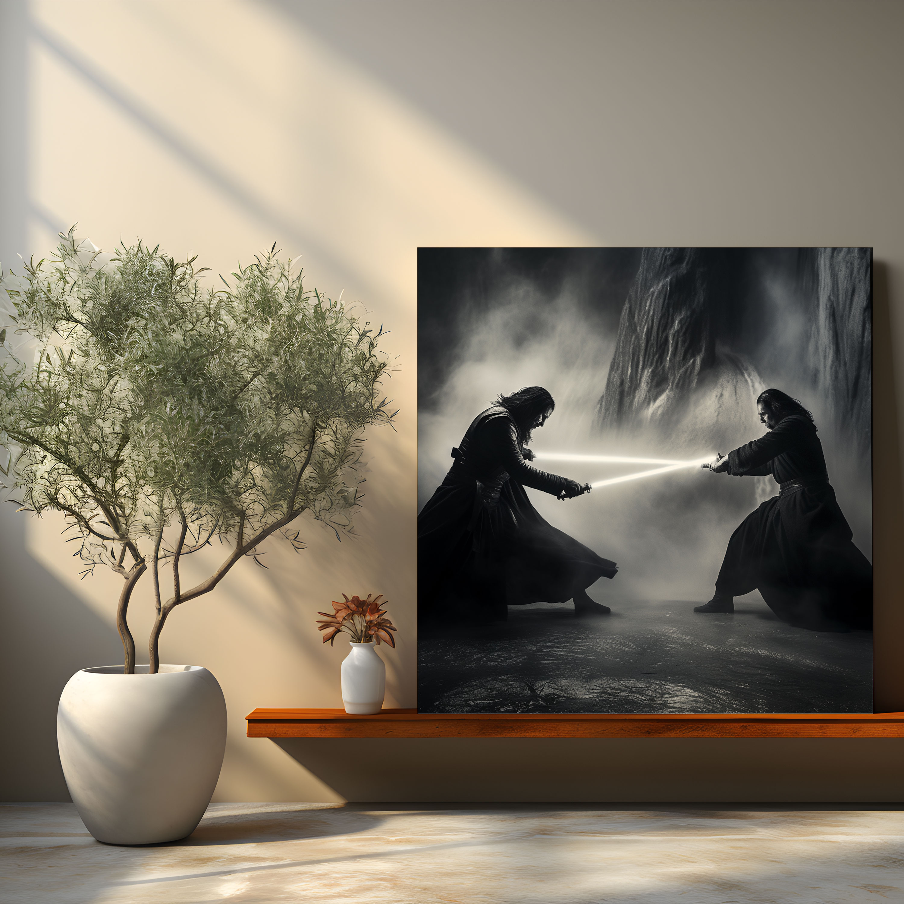 Star Wars Canvas Print - Intense Lightsaber Duel Wall Art - Star Wars, Star Wars, Home Decoration, Canvas Print