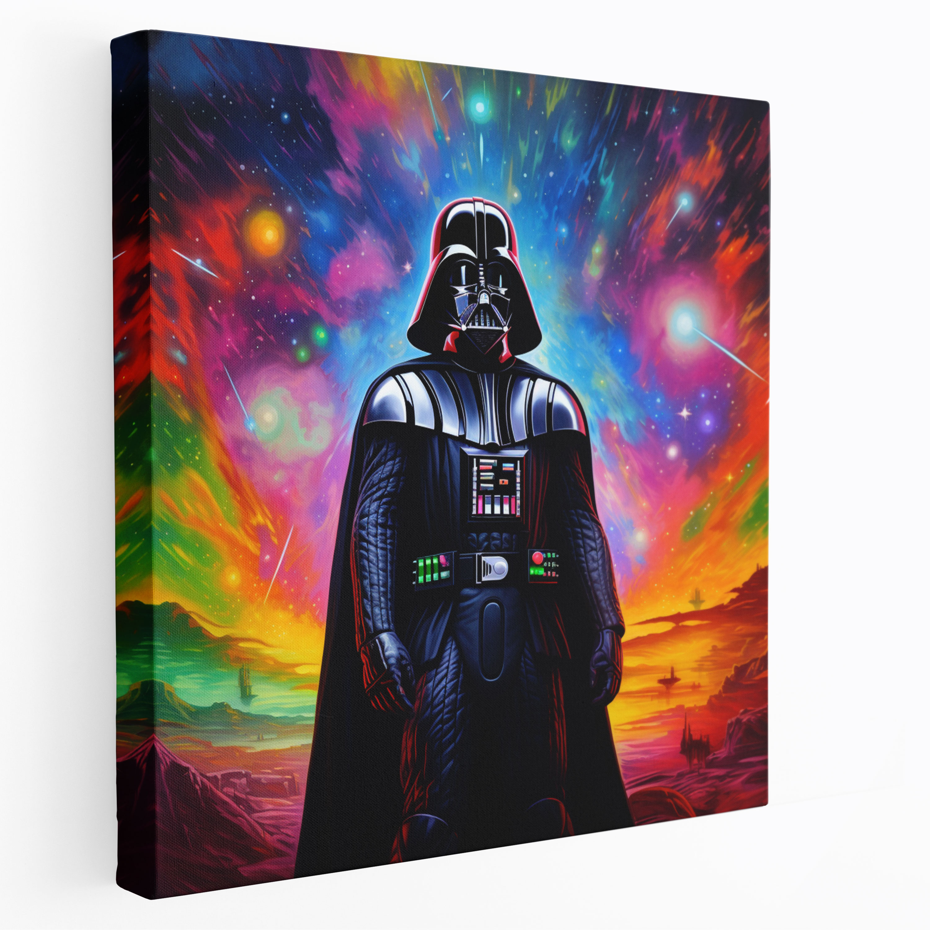 Star Wars Canvas Print - Retro Neon Darth Vader Wall Art - Star Wars, Canvas, Star Wars, Canvas Wall Art