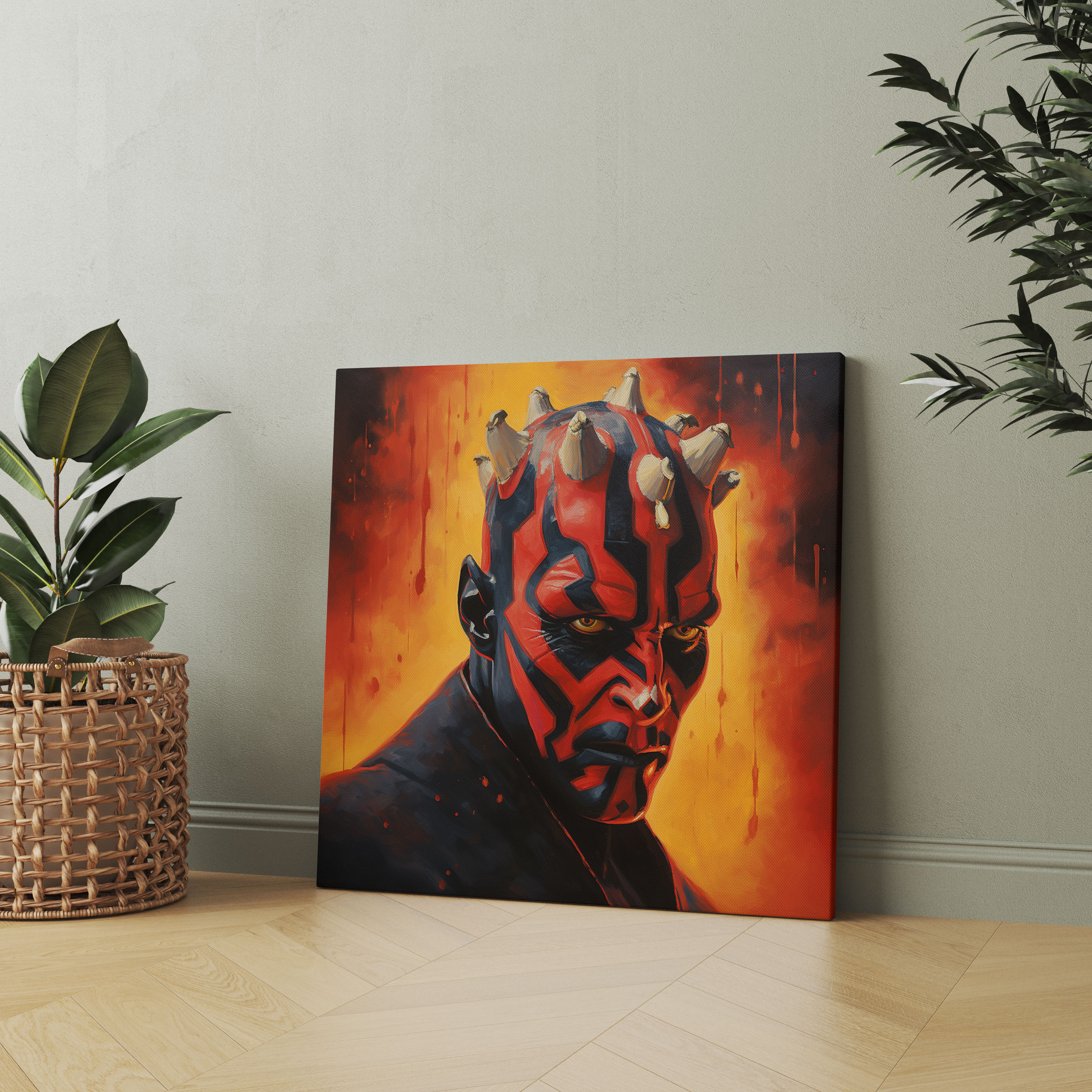Star Wars Wall Art - Oil Painting Darth Maul Canvas Print - Star Wars, Darth Maul, Star Wars, Canvas Wall Art