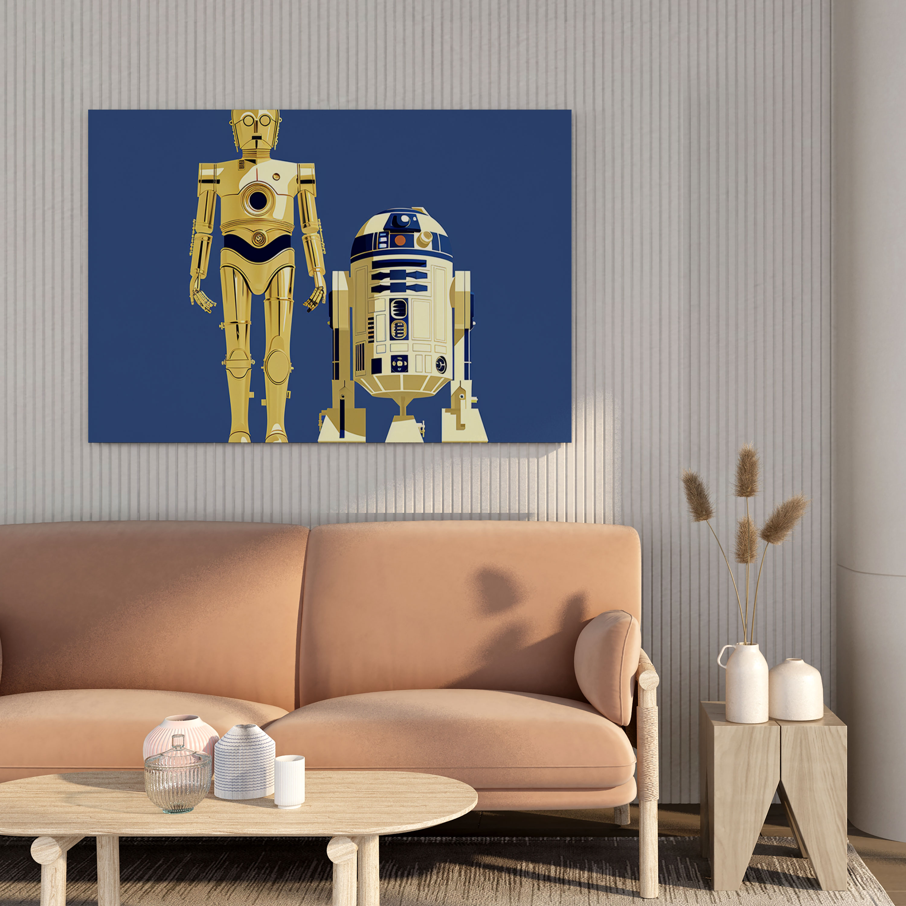 Star Wars Canvas Print - Minimalist R2-D2 And C-3Po Wall Art - Star Wars, Star Wars, C-3Po, Canvas Wall Art