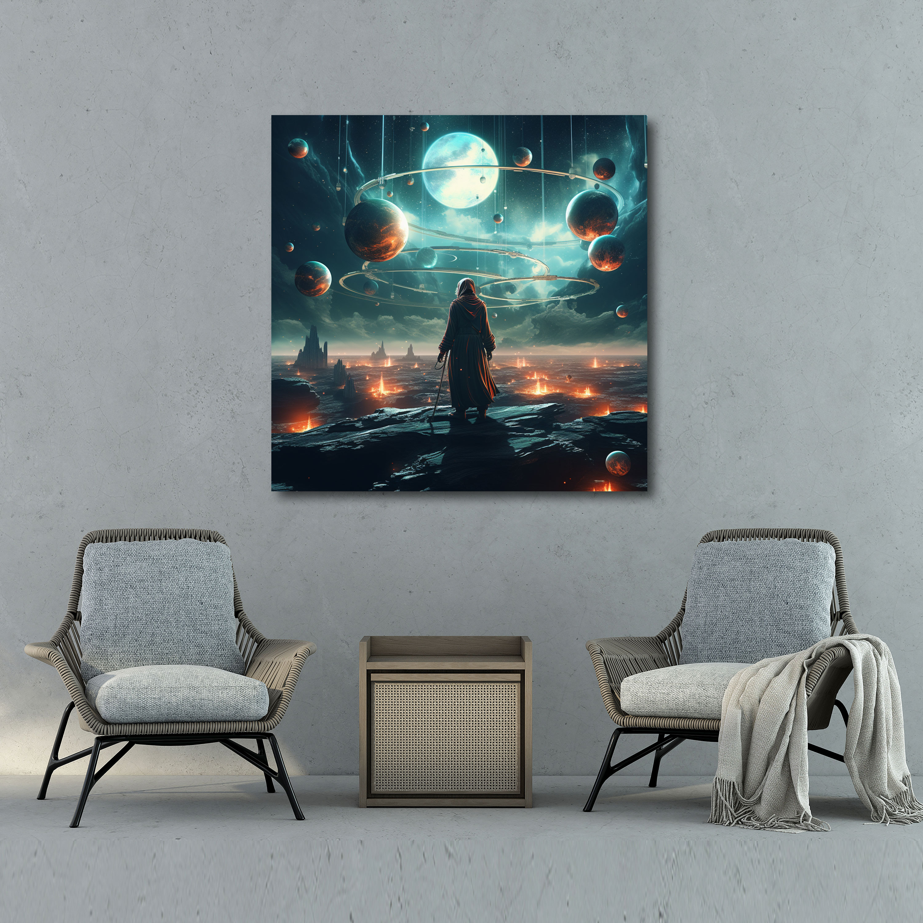 Star Wars Wall Art - Surreal Jedi Canvas Print - Star Wars, Canvas, Canvas Wall Art, Wall Art