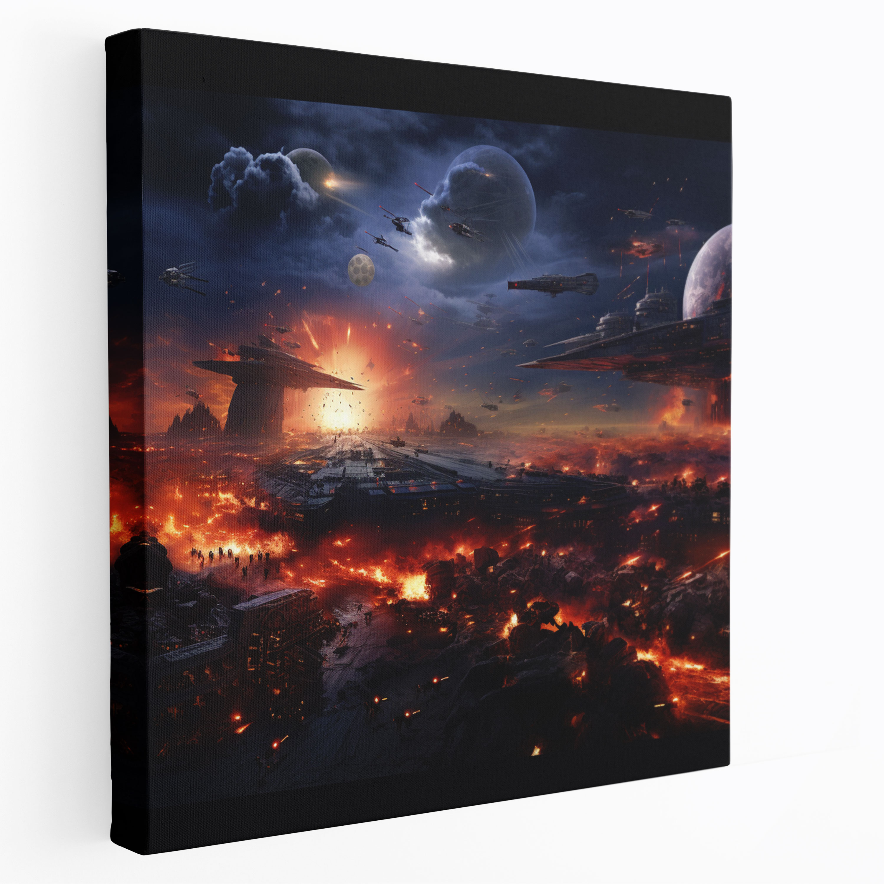 Star Wars Wall Art - Galactic Battle Panorama - Star Wars, Galactic Empire, Canvas Print, Wall Decoration