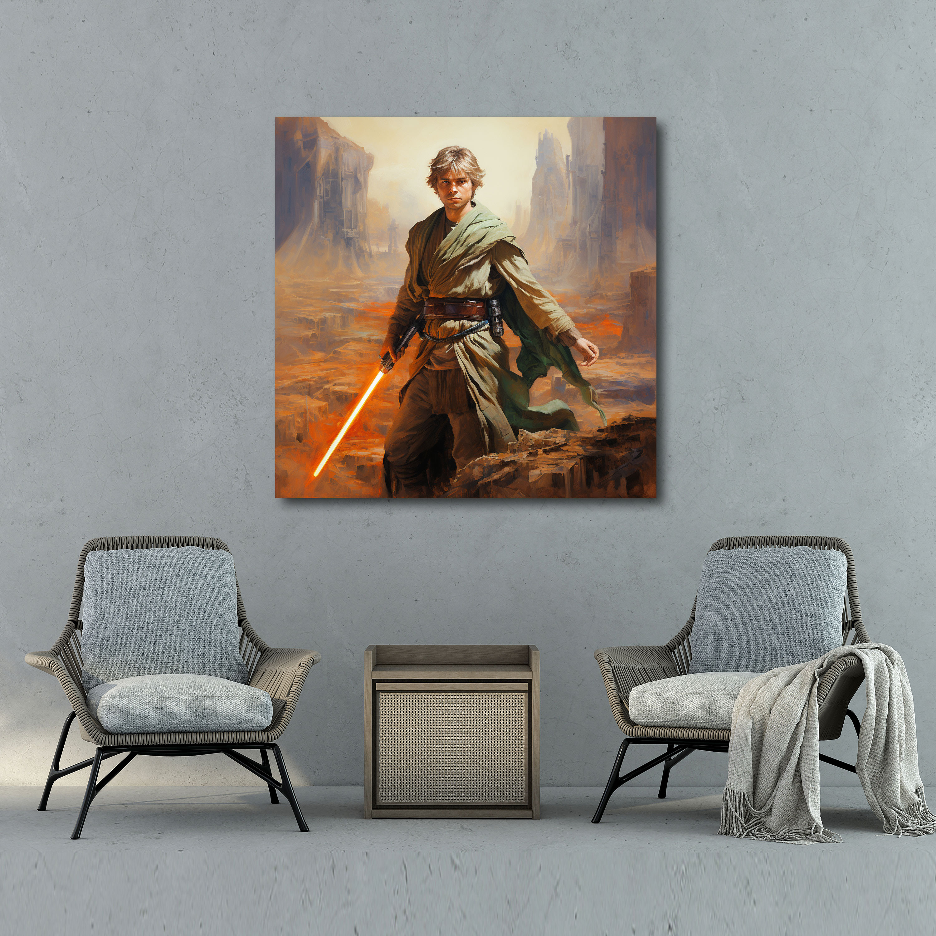 Star Wars Canvas Print - Luke Skywalker On Tatooine - Star Wars, Home Decoration, Star Wars, Luke Skywalker