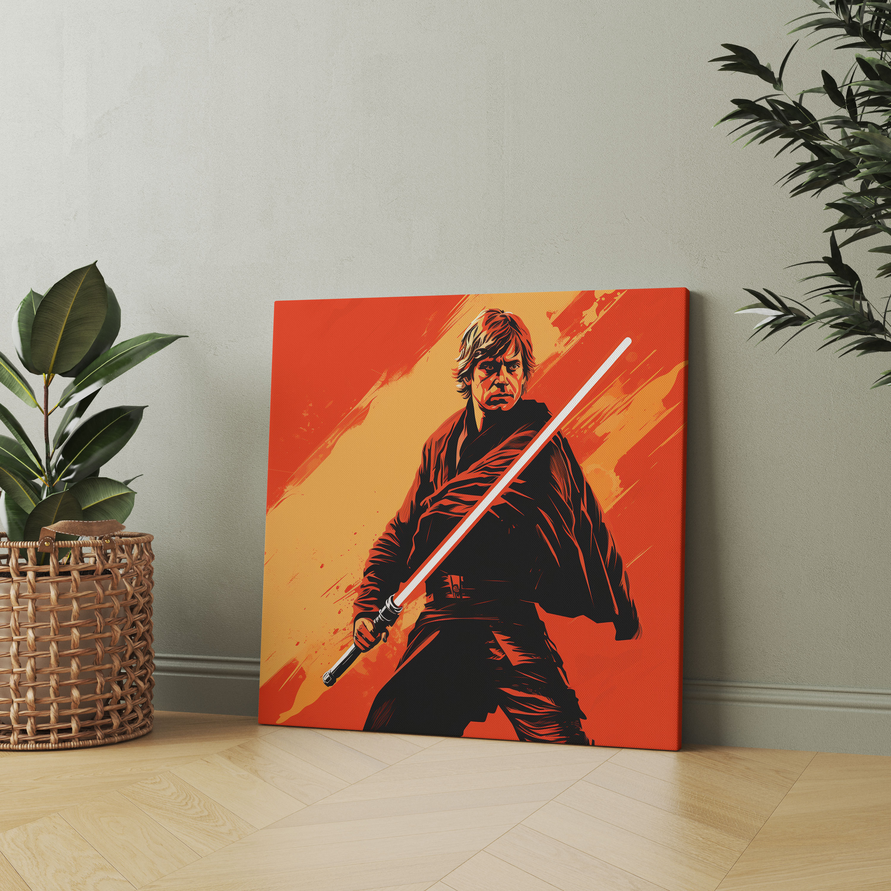 Star Wars Wall Decoration - Retro Luke Skywalker Poster - Star Wars, Canvas Print, Retro Poster, Wall Art