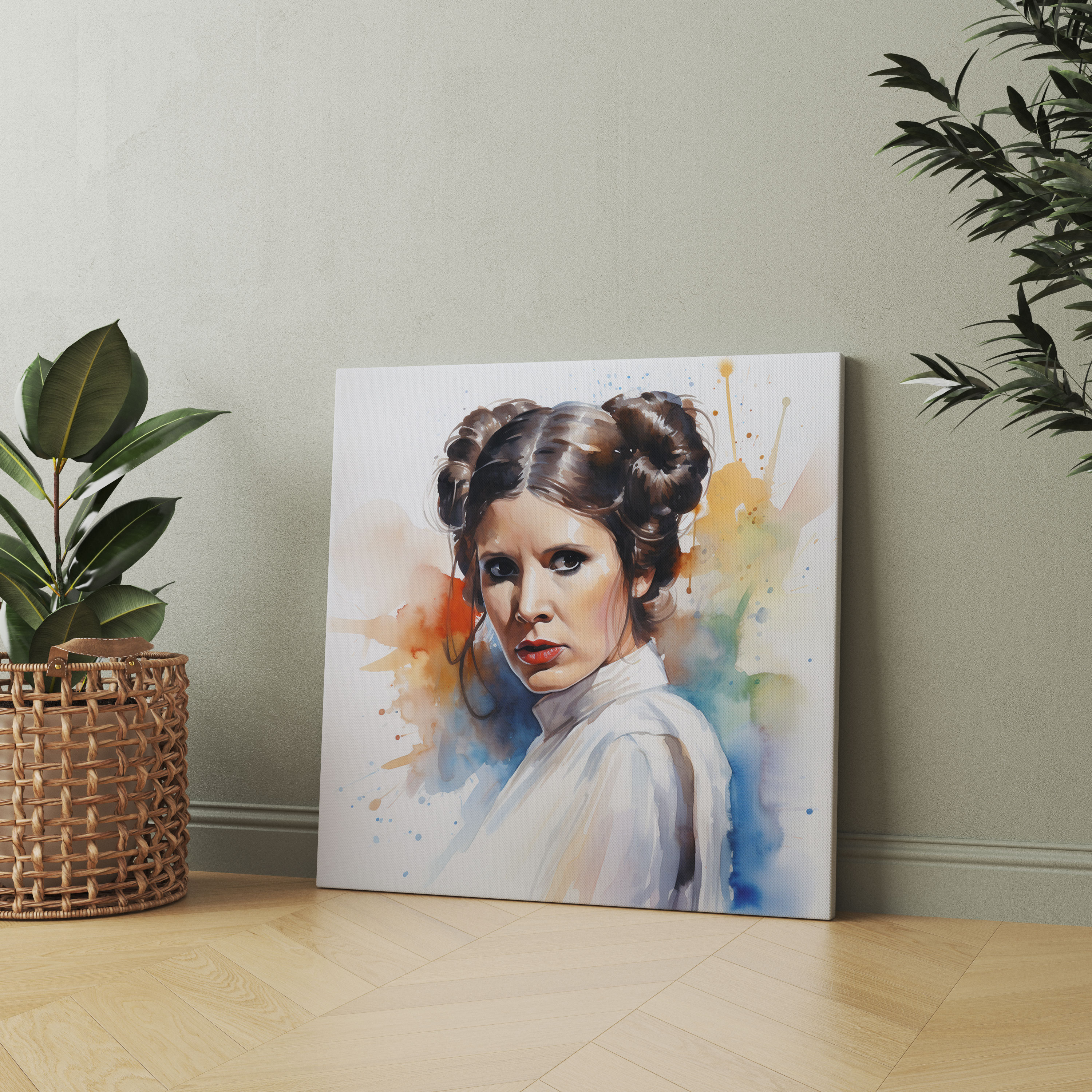 Star Wars Canvas Print - Watercolor Princess Leia - Star Wars, Home Decoration, Canvas, Princess Leia