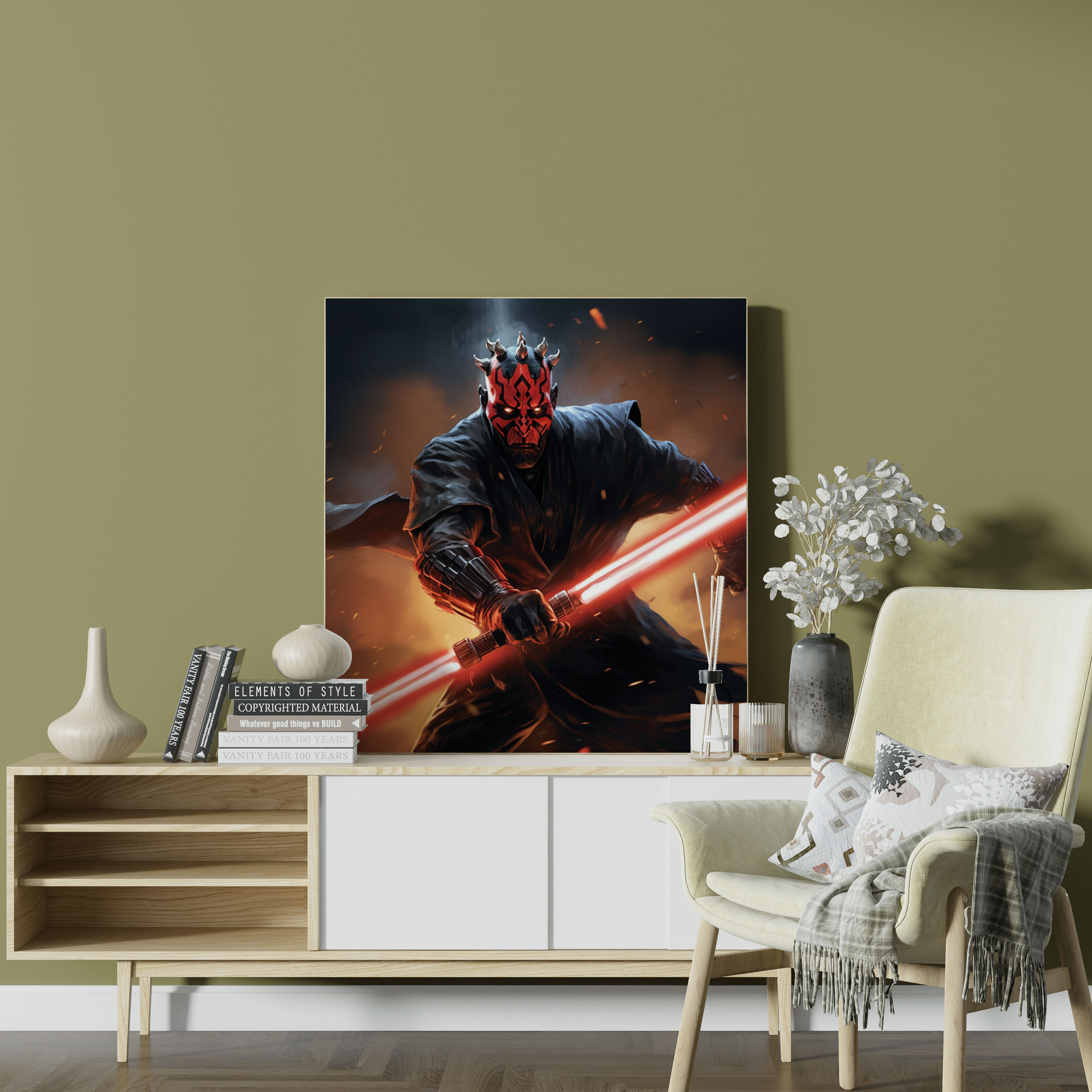 Star Wars Wall Art - Comic Book Darth Maul Lightsaber - Star Wars, Canvas, Lightsaber, Canvas Wall Art
