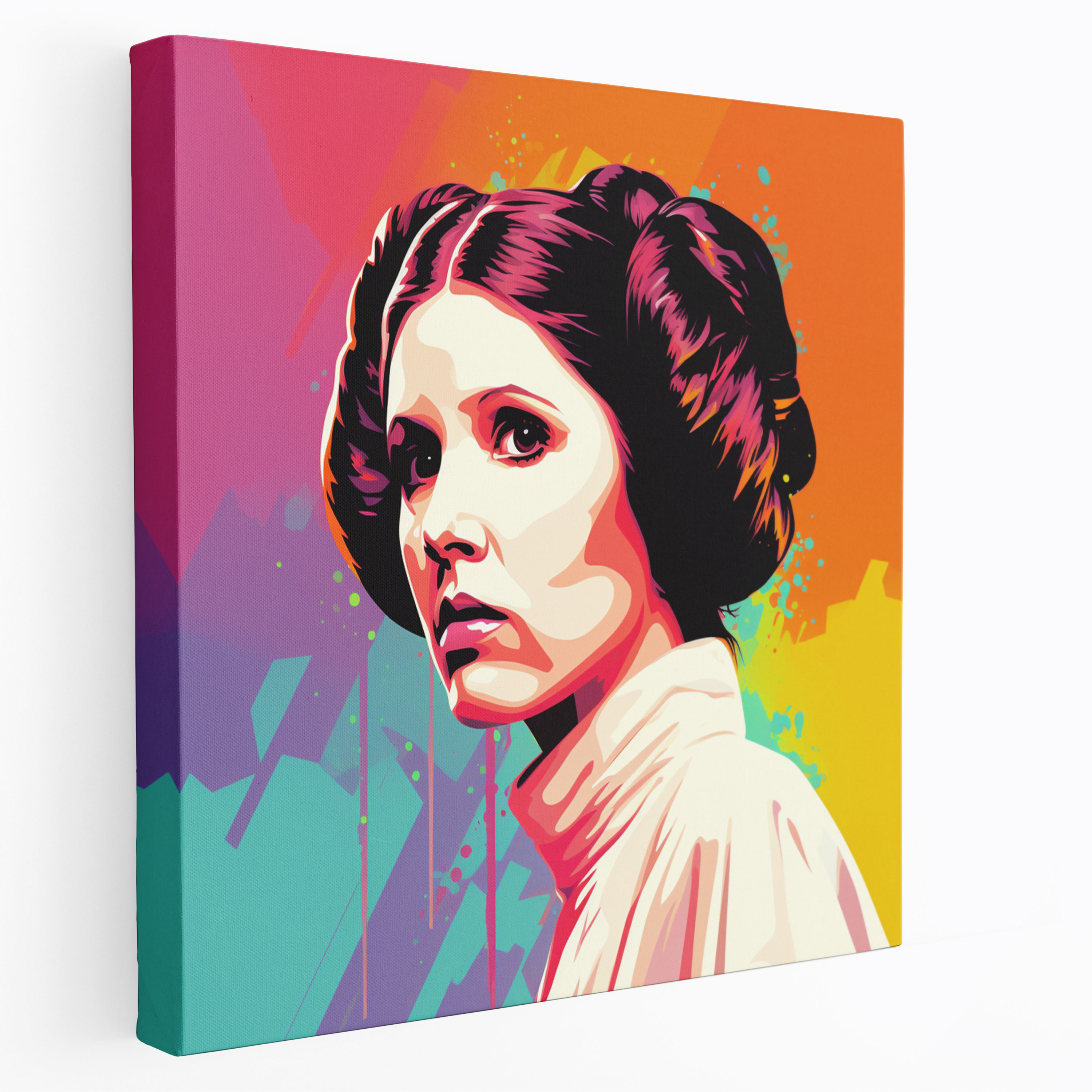 Star Wars Wall Art - Retro Princess Leia Portrait - Star Wars, Canvas Print, Wall Art, Canvas Wall Art