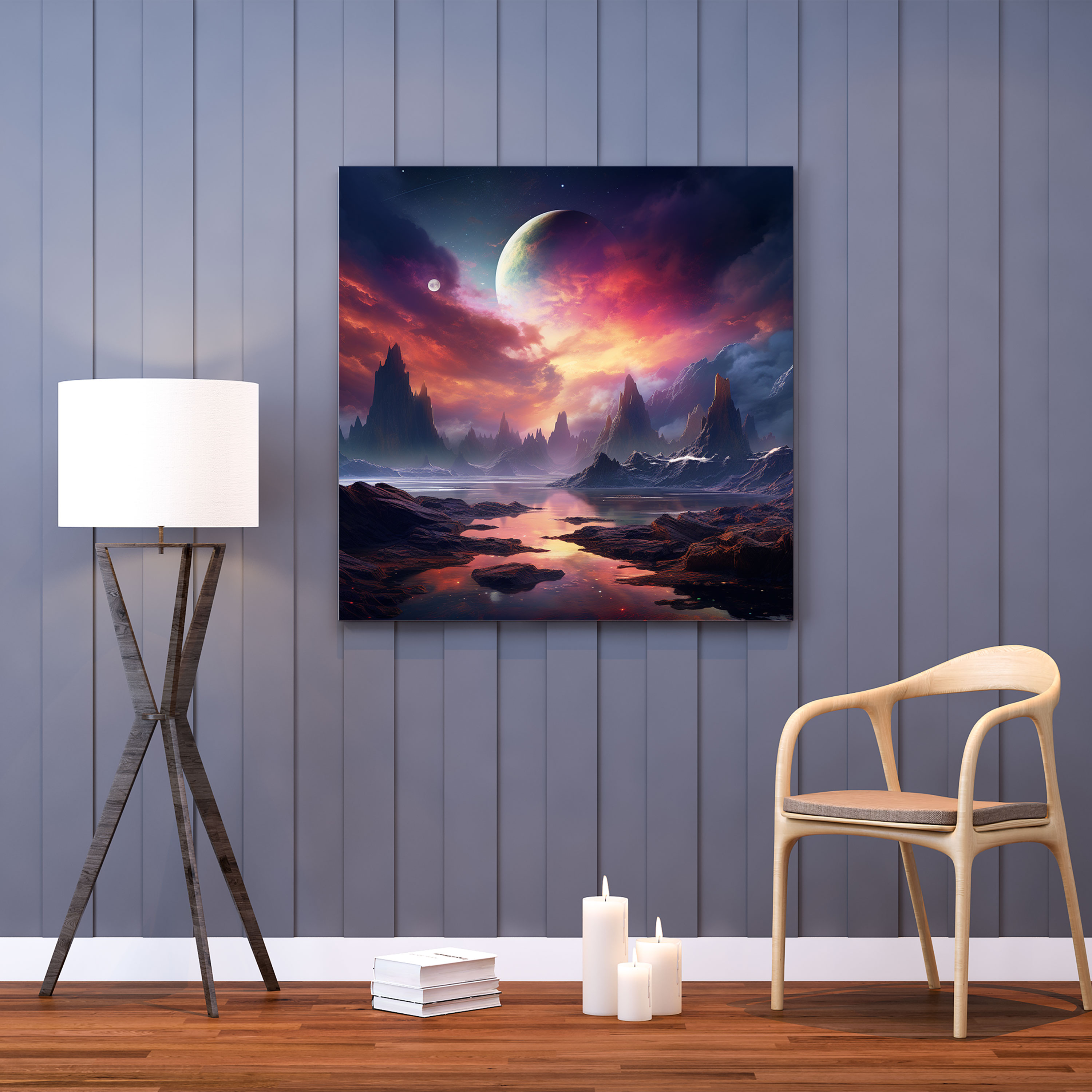 Star Wars Wall Art - Fantasy Galaxy Landscape Canvas Print - Star Wars, Fantasy Landscape, Wall Art, Galaxy