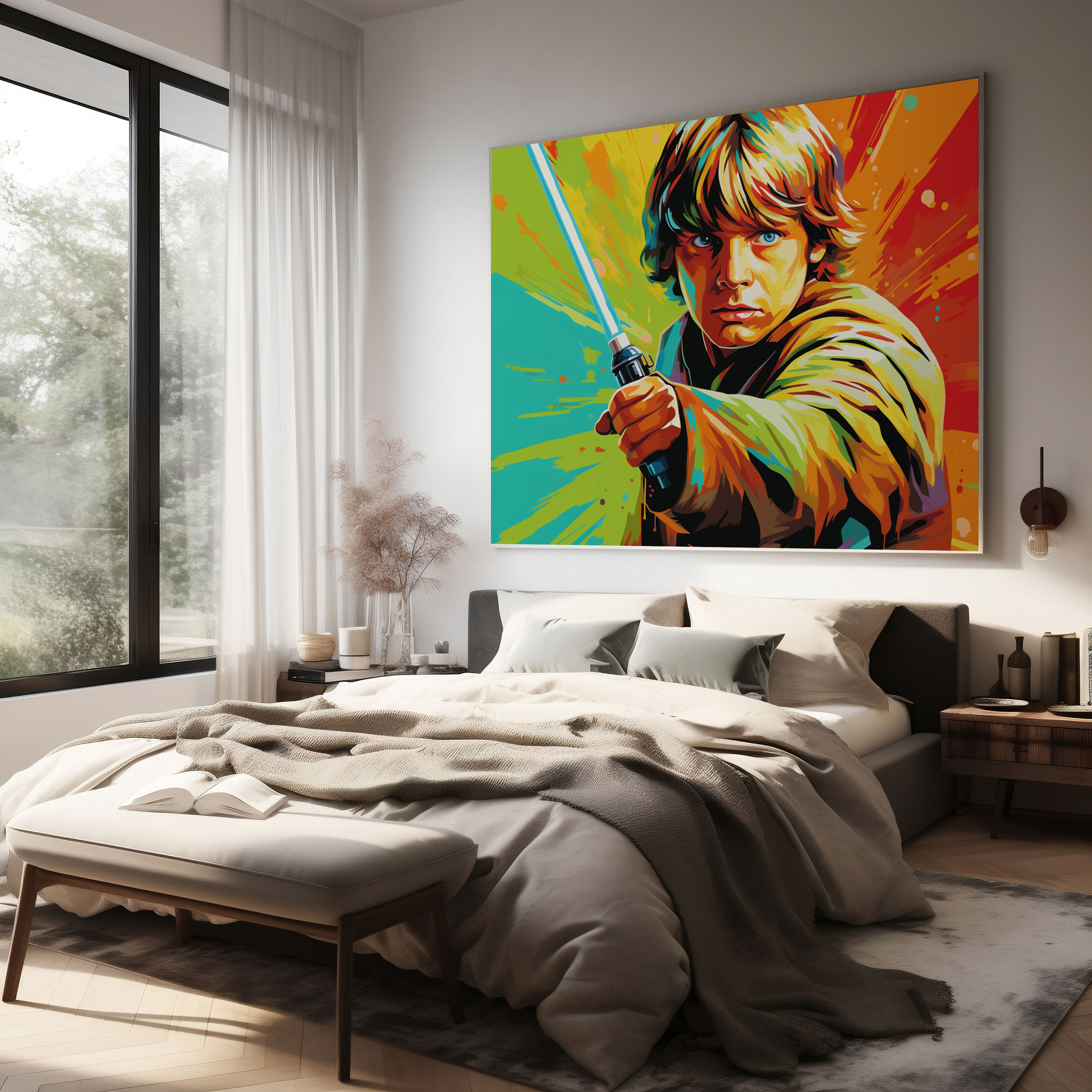 Star Wars Pop Art Canvas Print - Star Wars, Canvas Wall Art, Pop Art Illustration, Home Decoration