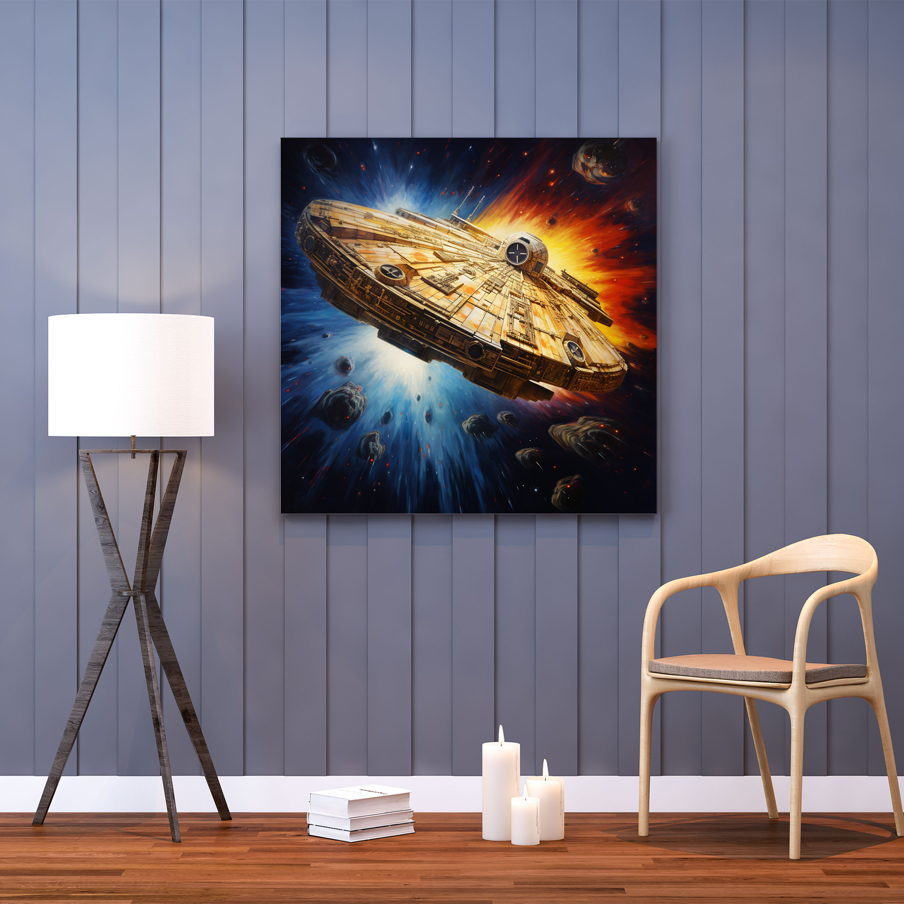 Star Wars Millennium Falcon Canvas Print - Star Wars, Millennium Falcon, Star Wars, Wall Decoration