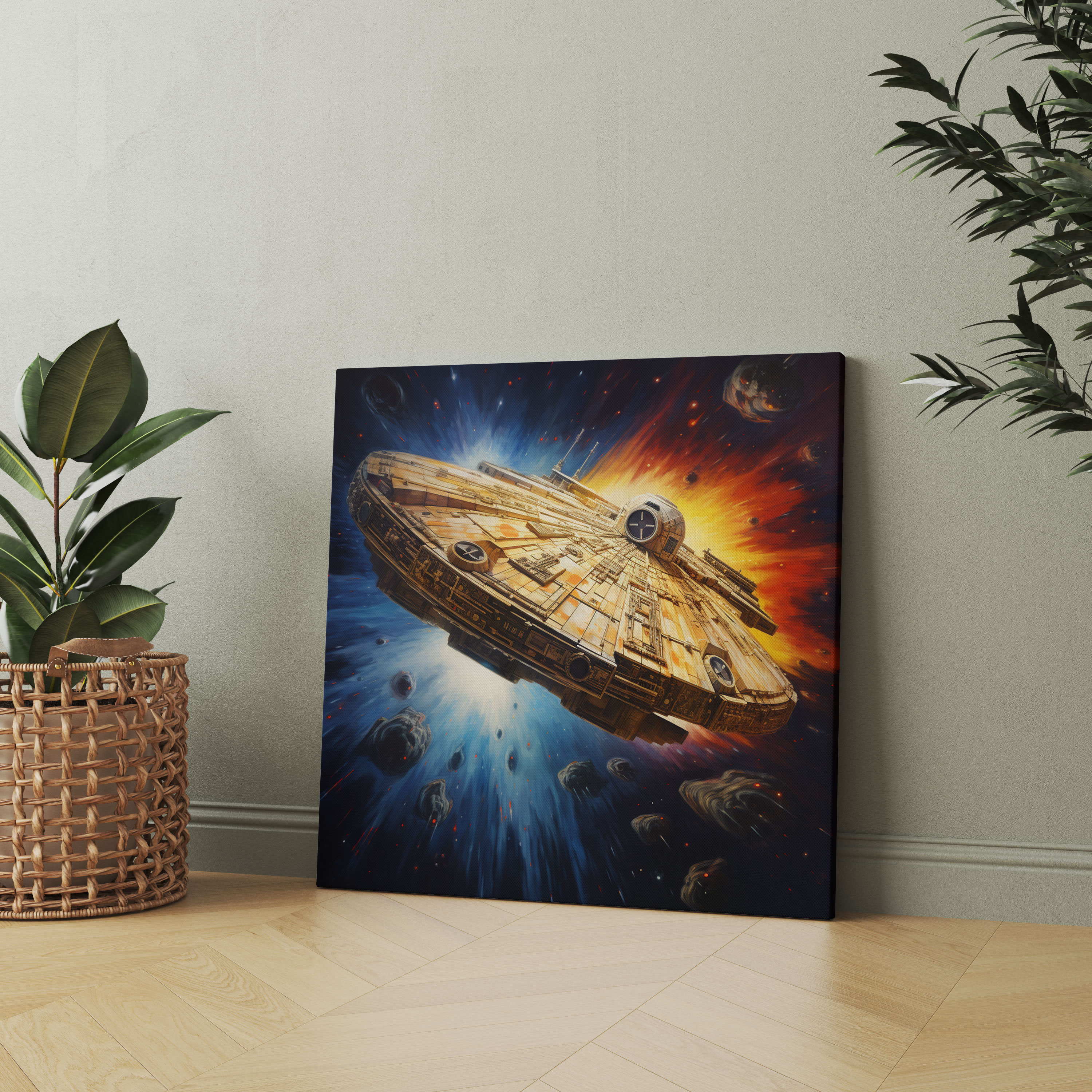 Star Wars Millennium Falcon Canvas Print - Star Wars, Millennium Falcon, Star Wars, Wall Decoration