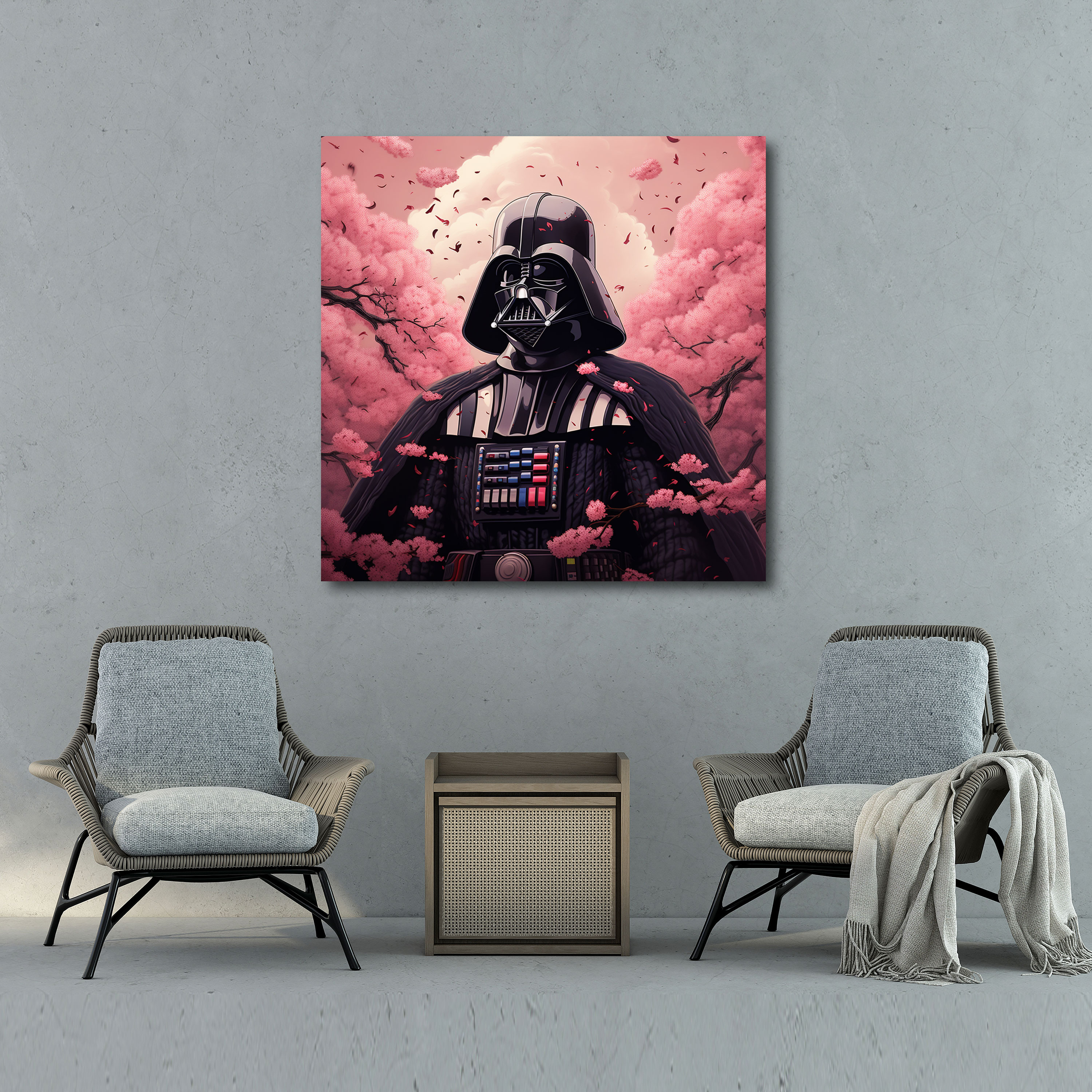 Star Wars Darth Vader Sakura Canvas Print - Star Wars, Cherry Blossoms, Canvas, Canvas Wall Art