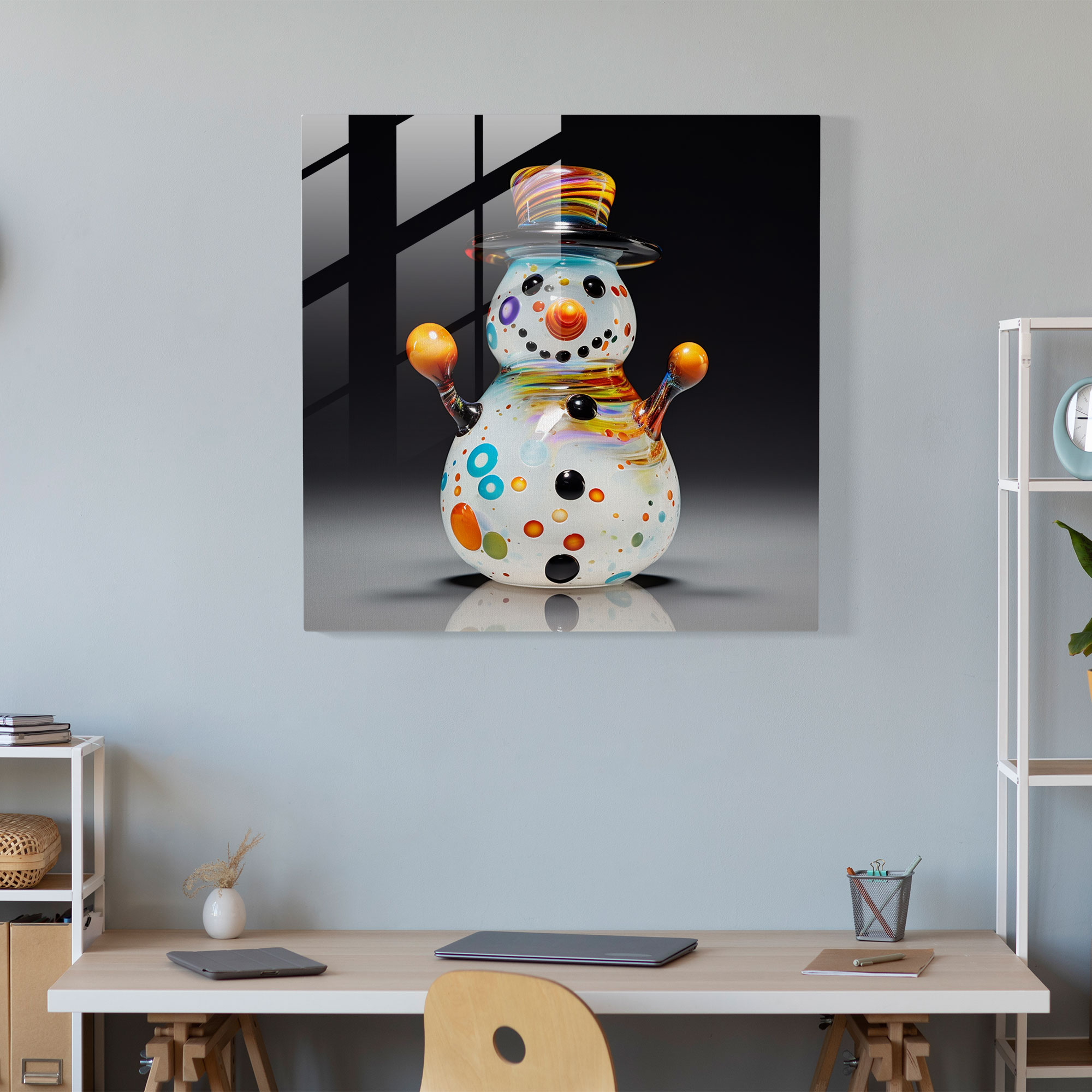 Eğlenceli Kar Tanesi Cam Sanatı - Kar Tanesi Modern Sanat Oyunluluk Abartılı Özellikler