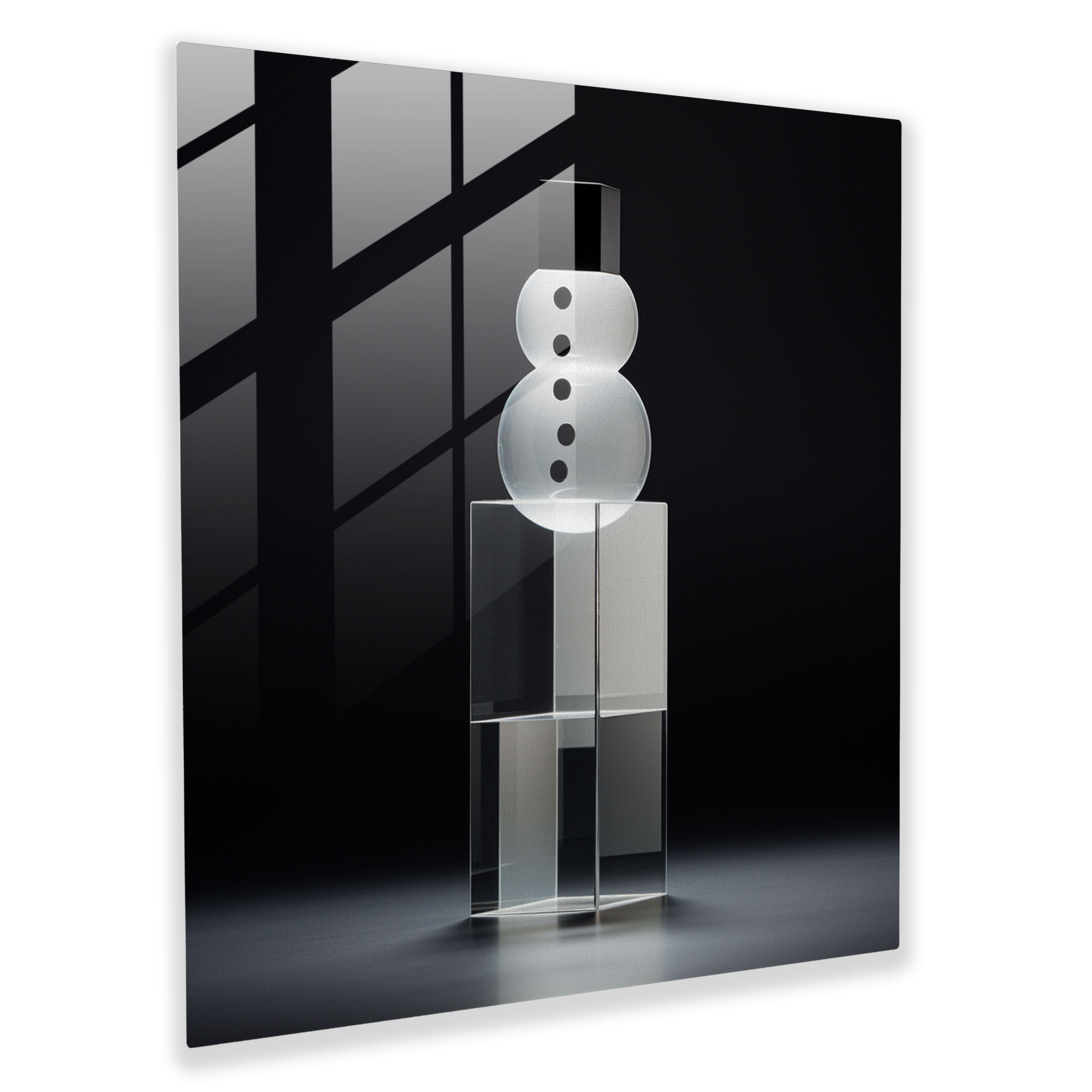 Snowman Glass Wall Art - Snowman, Modern Art, Snowman, Glass Wall Art