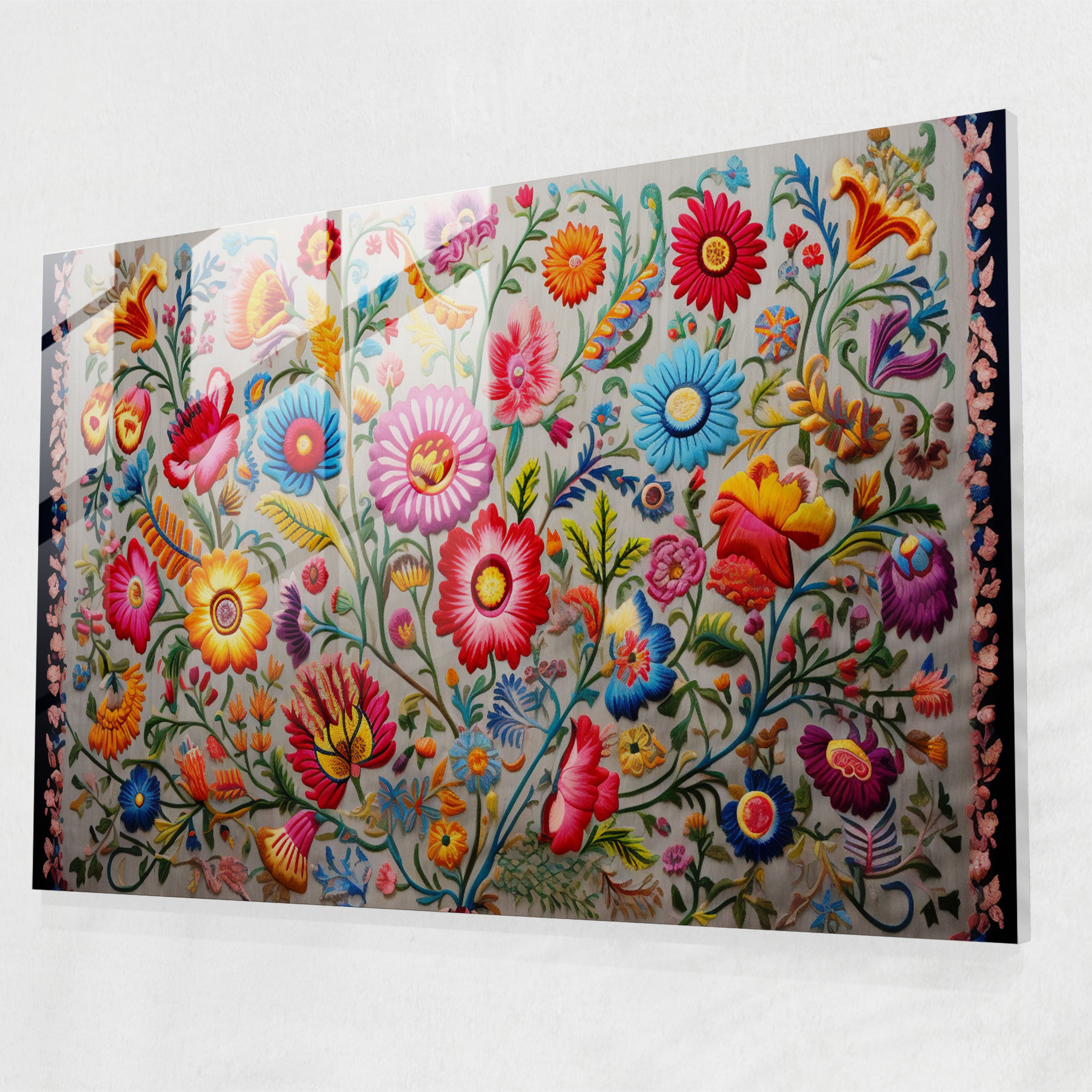 Traditional Turkish Carpet Glass Print - Turkish Carpet, Tribal Motifs, Traditional Design, Glass Art