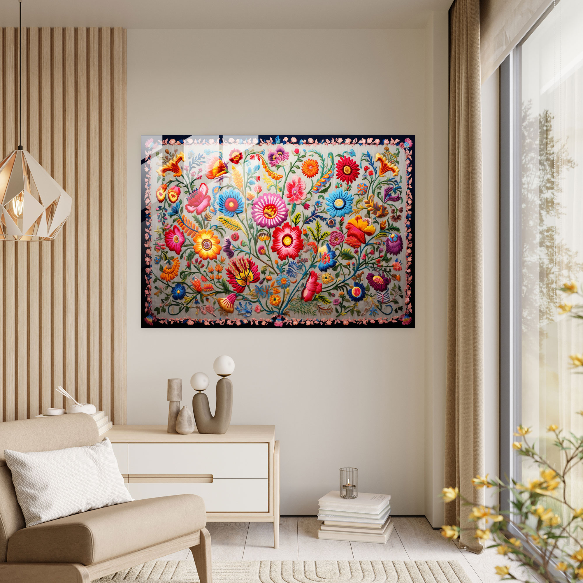Traditional Turkish Carpet Glass Print - Turkish Carpet, Tribal Motifs, Traditional Design, Glass Art