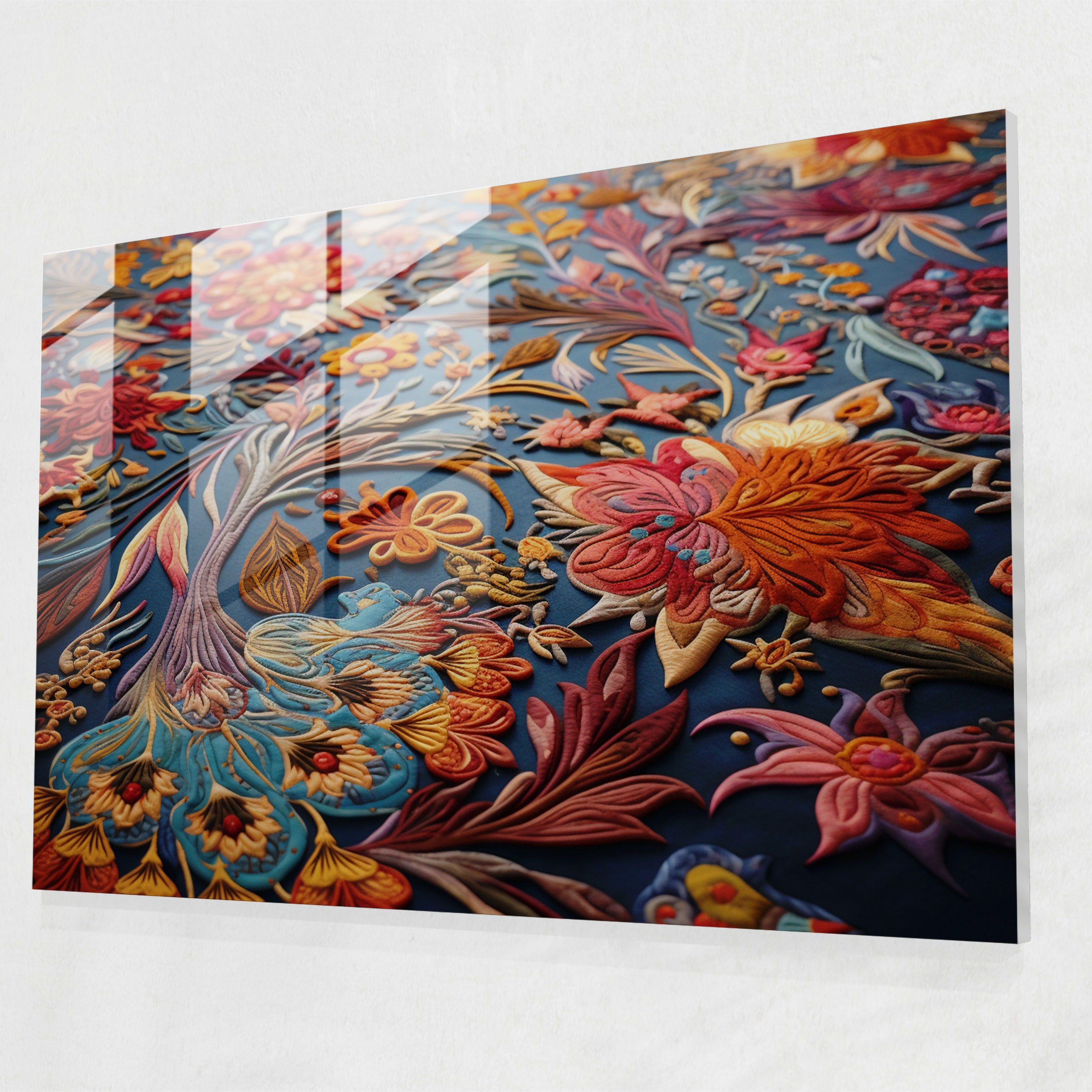 Turkish Carpet Glass Wall Art - Turkish Carpet, Wall Decoration, Glass Wall Art, Home Decoration