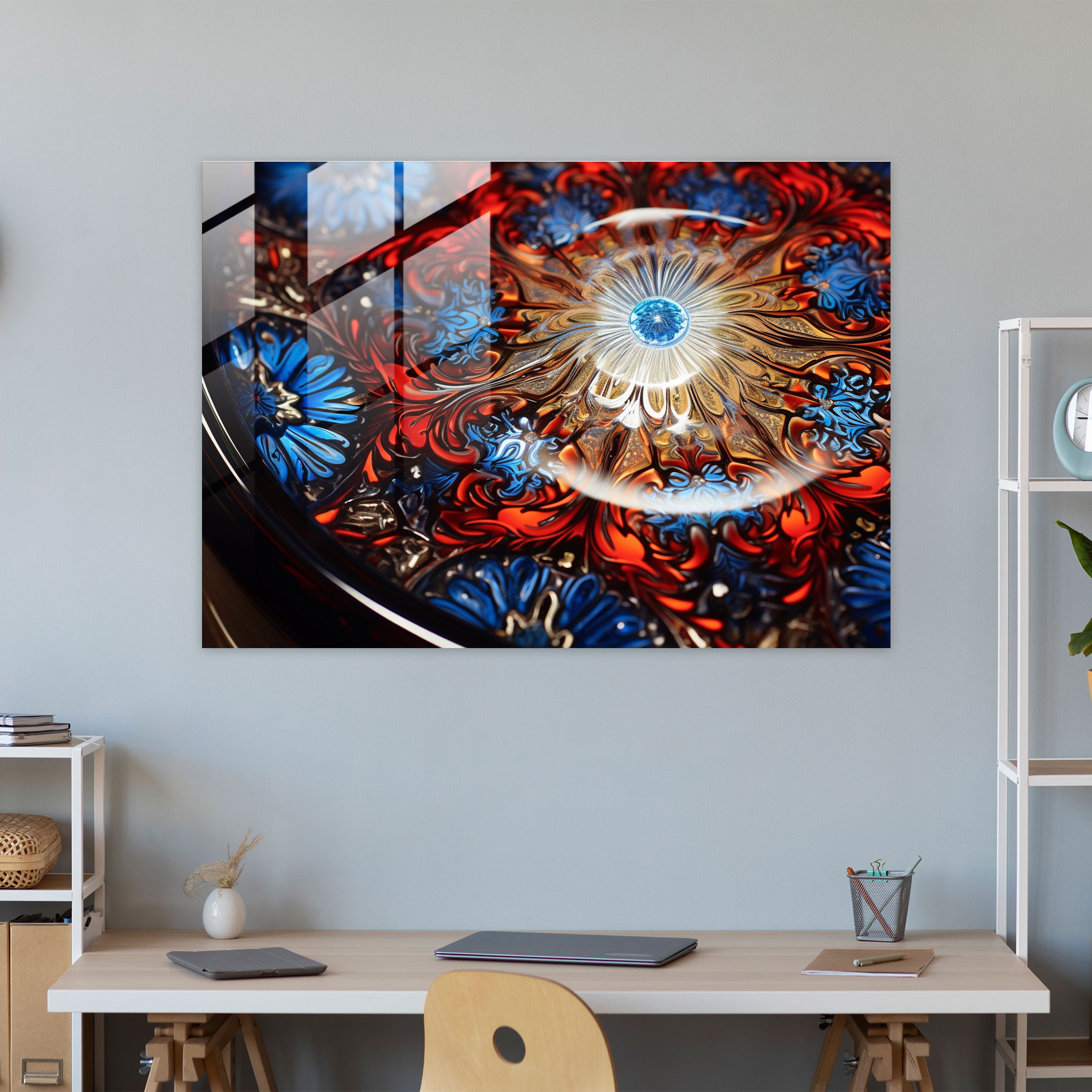 Türk Halı Duvar Dekorasyonu - Modern Sanat Ev Dekorasyonu Cam Tablo