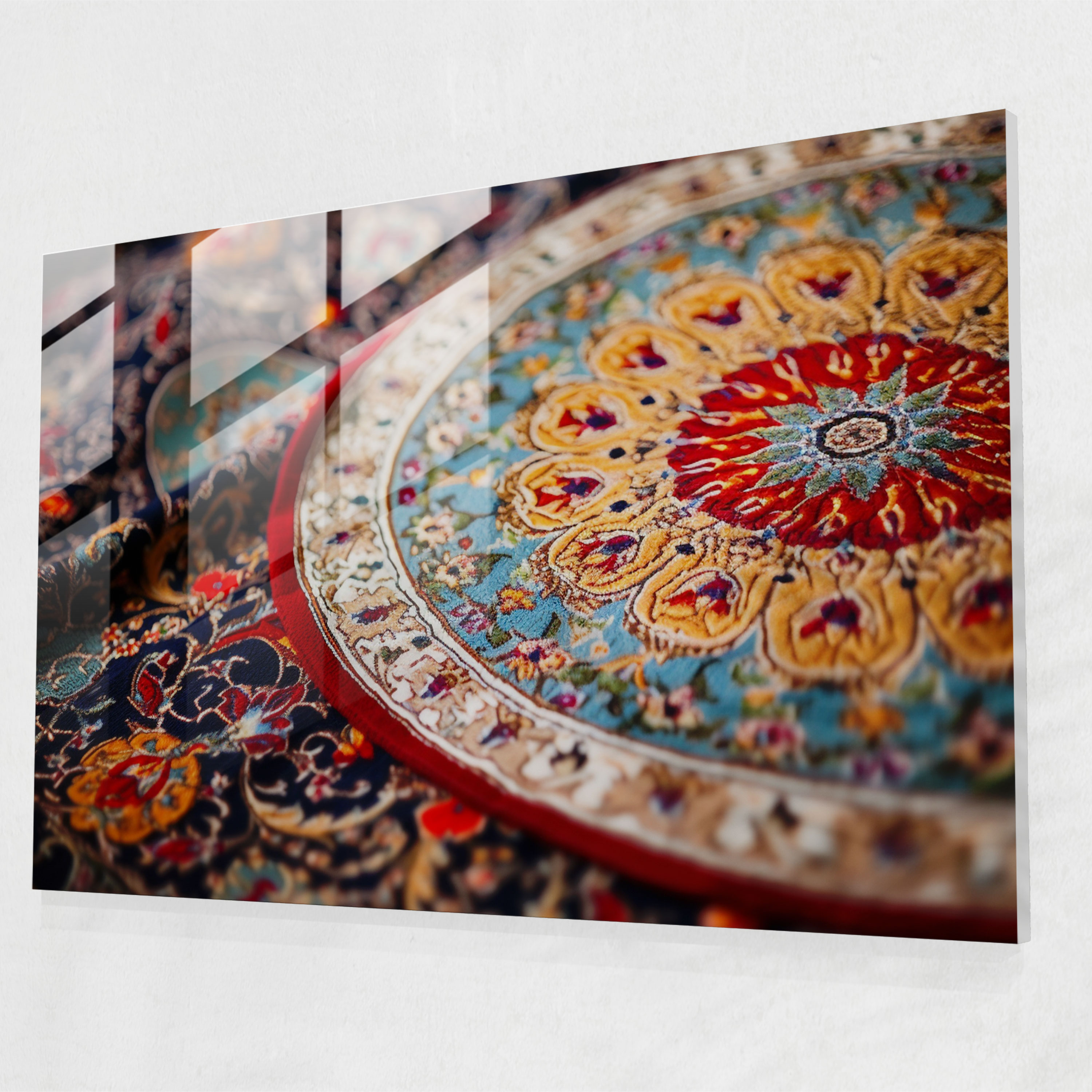 Enchanting Turkish Carpet Glass Wall Art - Turkish Carpet, Glass Art, Turkish Carpet Pattern, Glass Wall Art