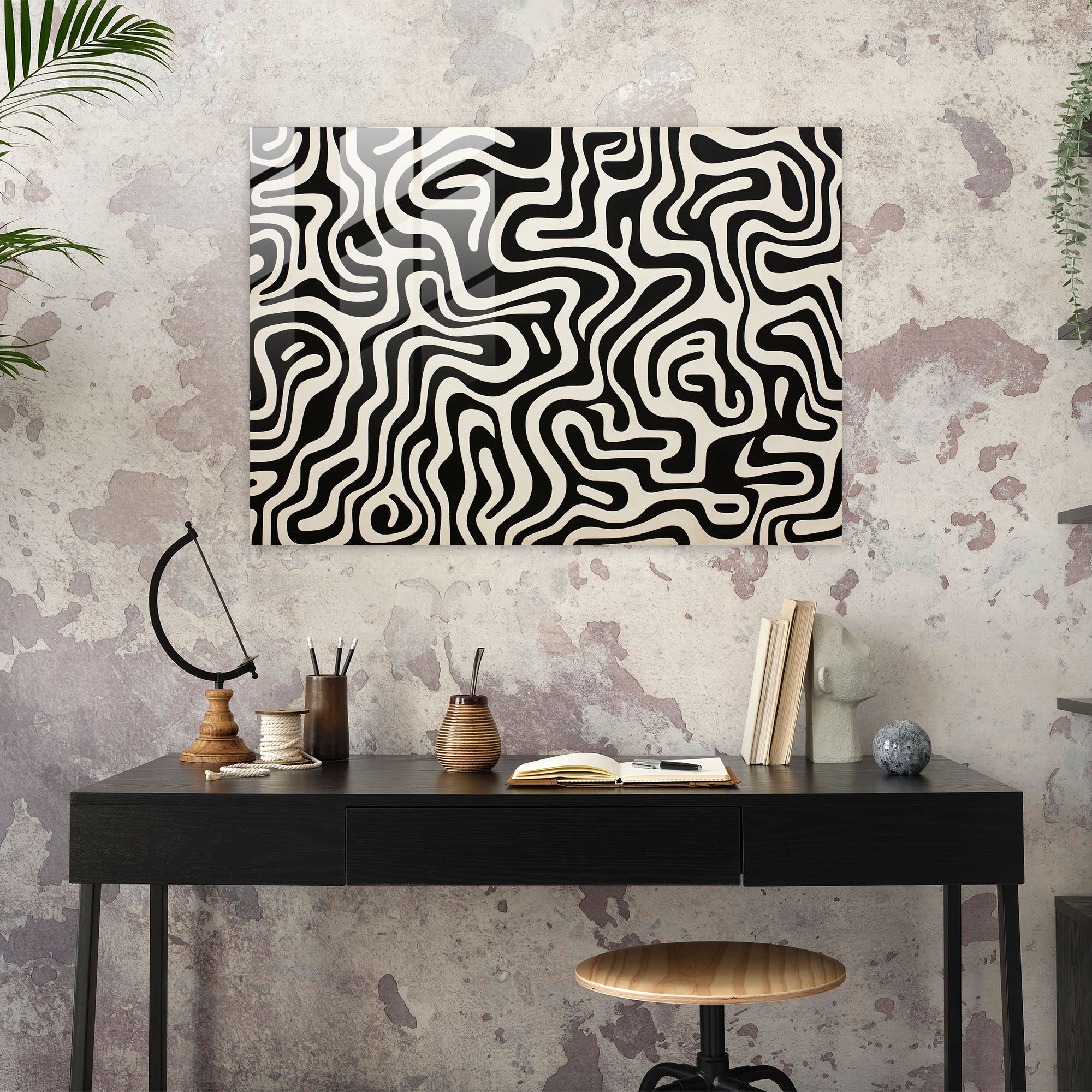 Abstract Turkish Carpet Glass Wall Art - Turkish Carpet, Home Decoration, Turkish Carpet Pattern, Artistic