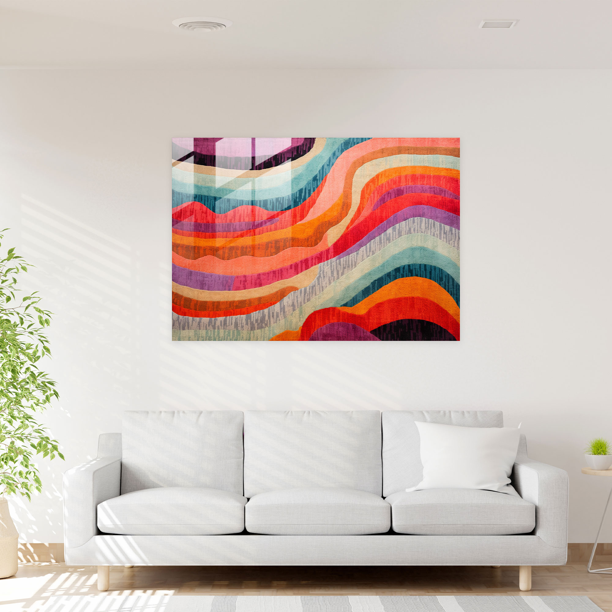 Turkish Carpet Pattern Home Decoration - Turkish Carpet, Modern Art, Glass Wall Art, Glass Print