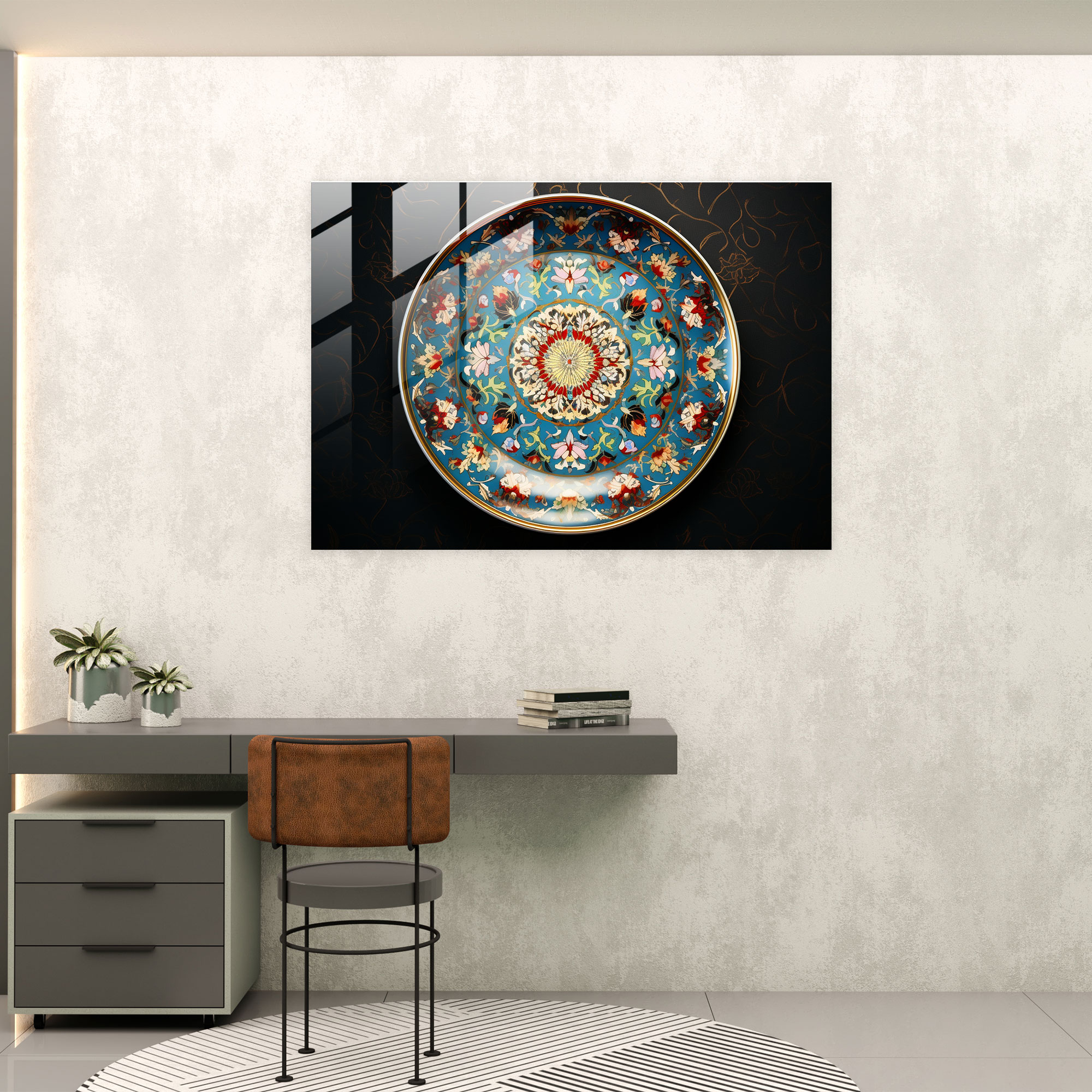 Turkish Carpet Pattern Glass Art - Turkish Carpet, Glass Print, Masterpiece, Glass Art