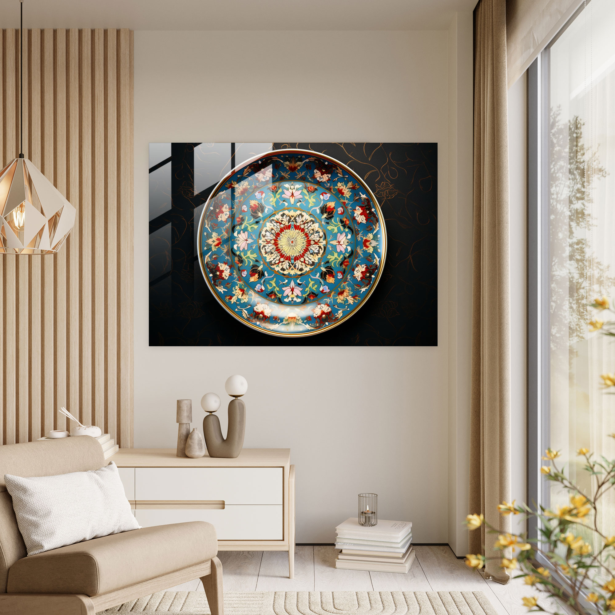 Turkish Carpet Pattern Glass Art - Turkish Carpet, Glass Print, Masterpiece, Glass Art