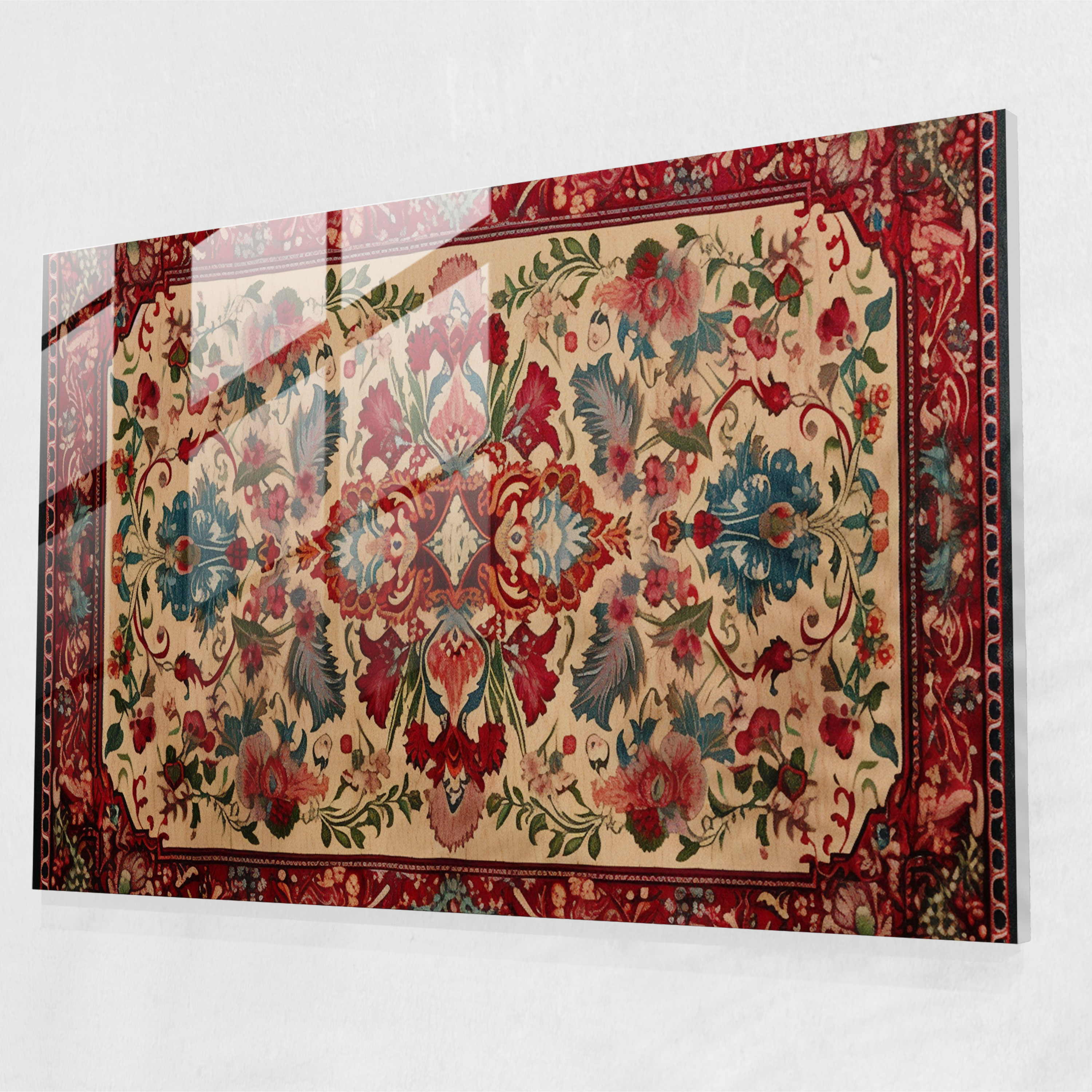 Artistic Turkish Carpet Glass Wall Art - Turkish Carpet, Modern Art, Home Decoration, Interpretation